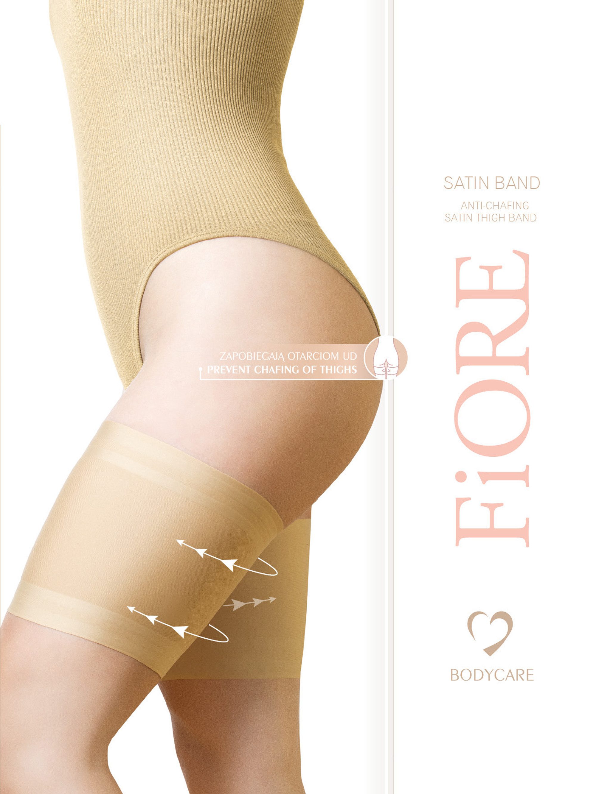 Fiore Strapsgürtel Bodycare, Strumpfband, breite Satin-Strumpfbänder gegen Wundscheuern