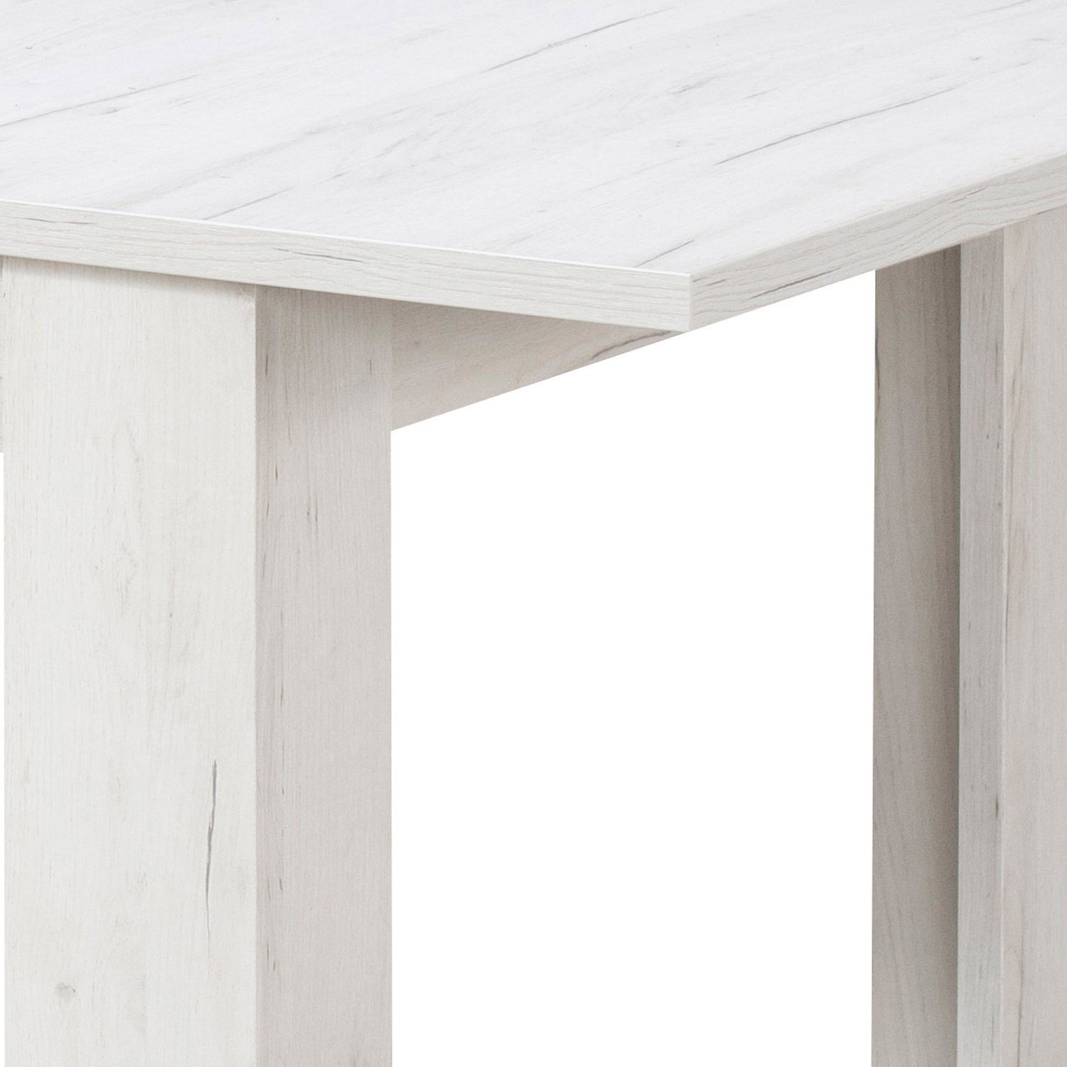 Homestyle4u Esstisch Farben 90x160 | weiß Set) (kein Küchentisch ausziehbar Esszimmertisch mehrere Holztisch weiß weiß 