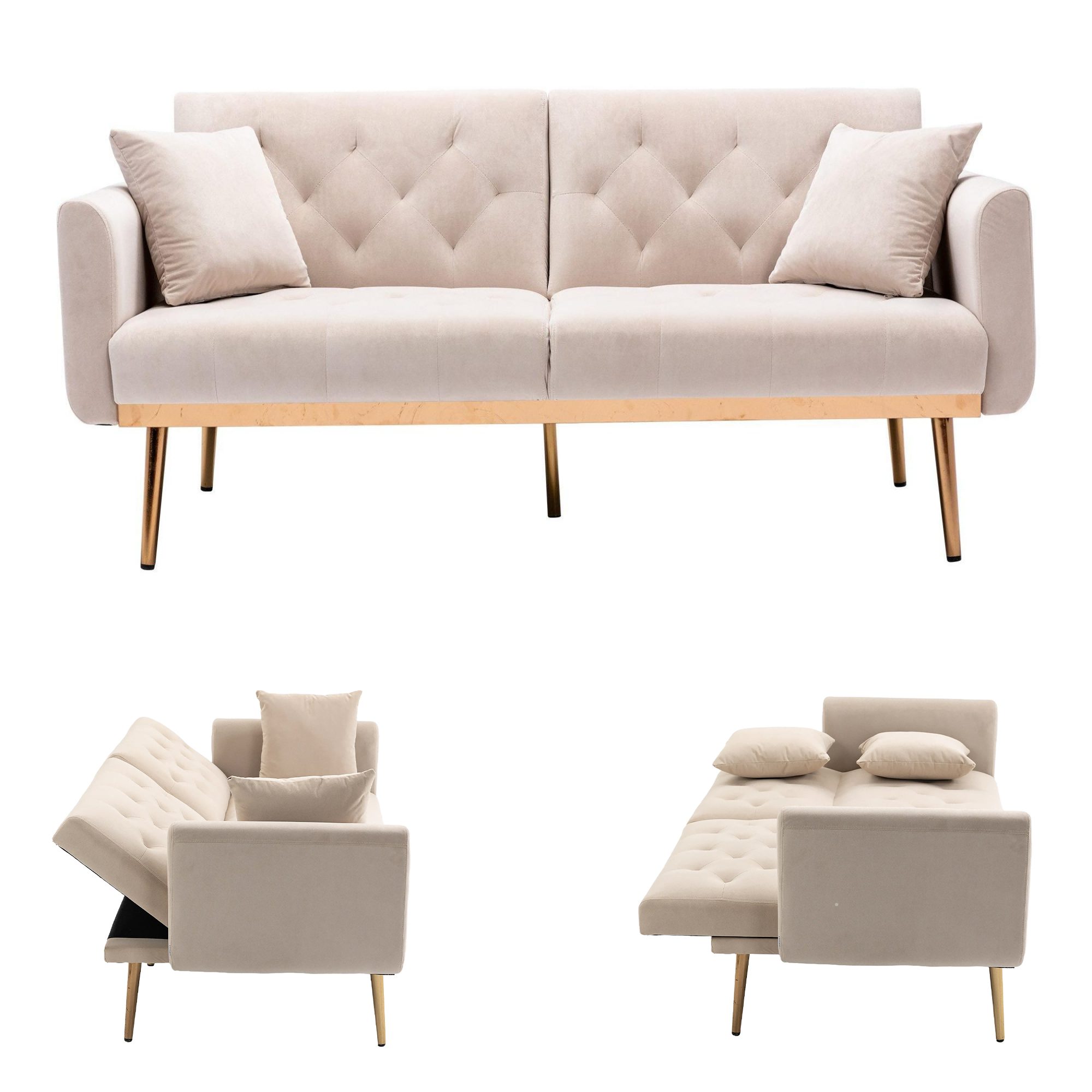 LVHOM 2-Sitzer Klappsofa mit Bettfunktion + günstig online kaufen