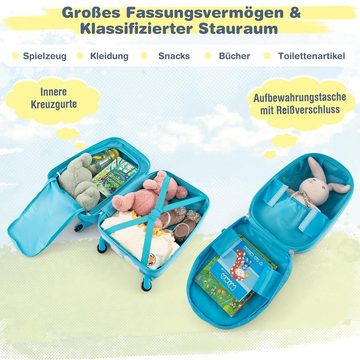 KOMFOTTEU Kinderkoffer mit Rucksack, Kids Trolley, Kindergepäck mit Rollen