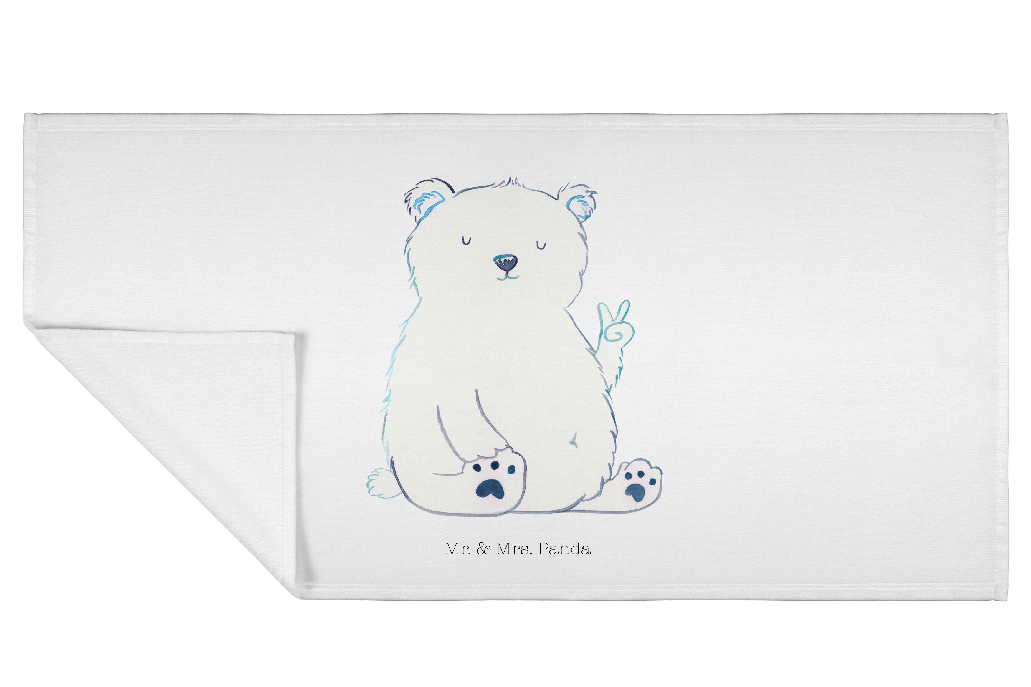 Relaxen, Handtuch, - (1-St) - & Kinder, Mr. Weiß Eisbär Handtuch Mrs. Panda Geschenk, Handtücher, Faul