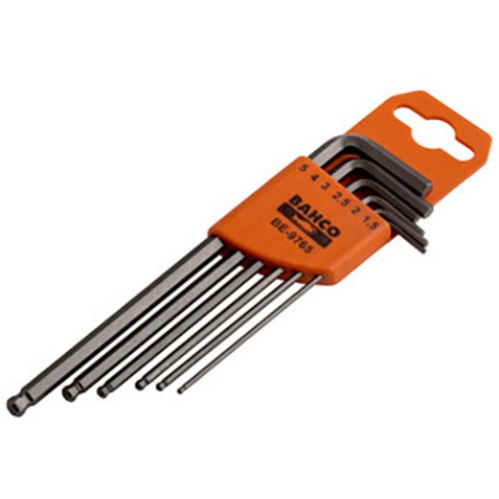 BAHCO Schraubendreher Bahco Winkelschraubendreher-Set 1.5 mm, 2 mm, 2.5 mm, 3 mm, 4 mm, 5