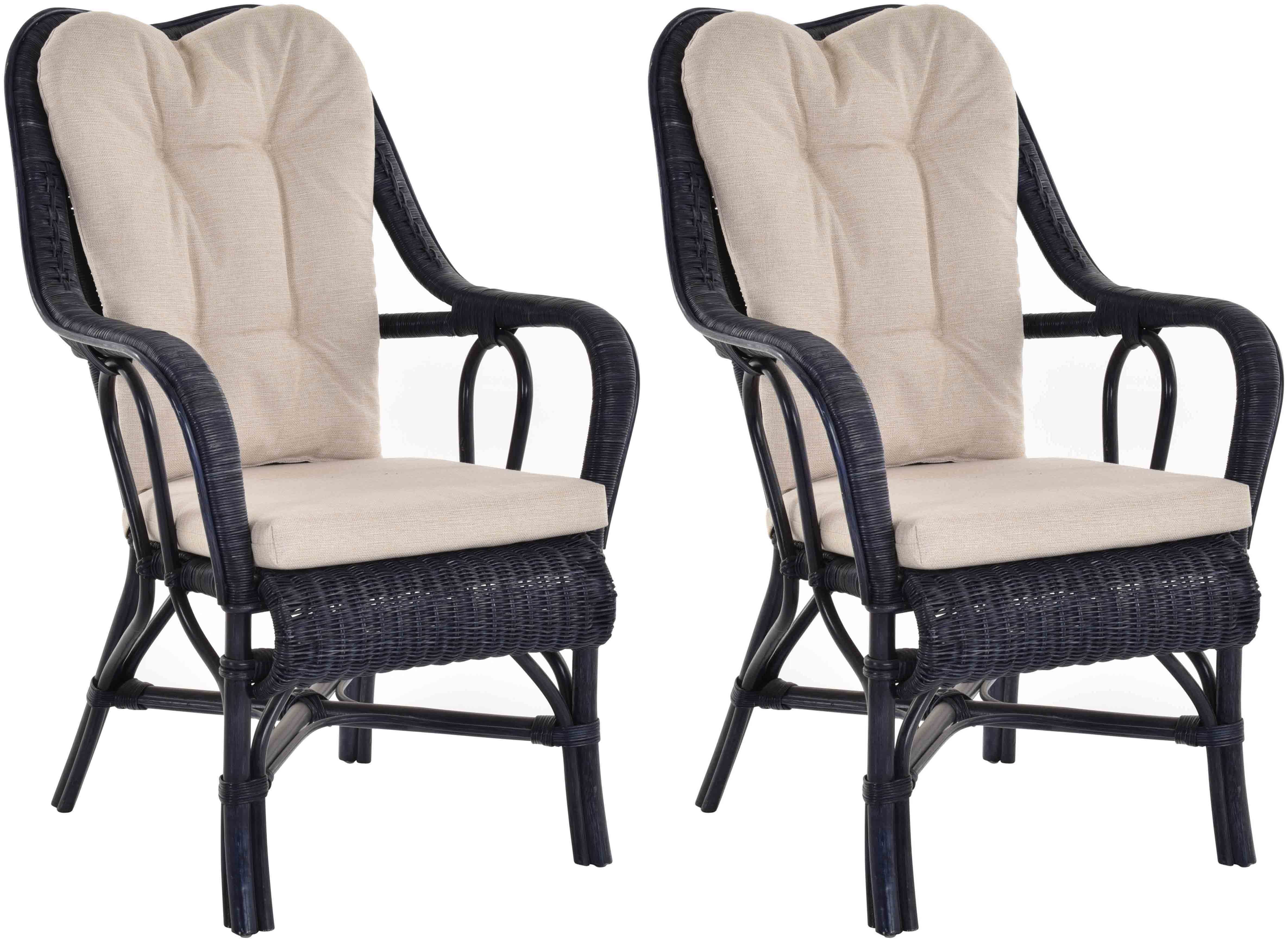 Krines Home Loungesessel Set/2 Rattan Wintergartensessel günstig online kaufen