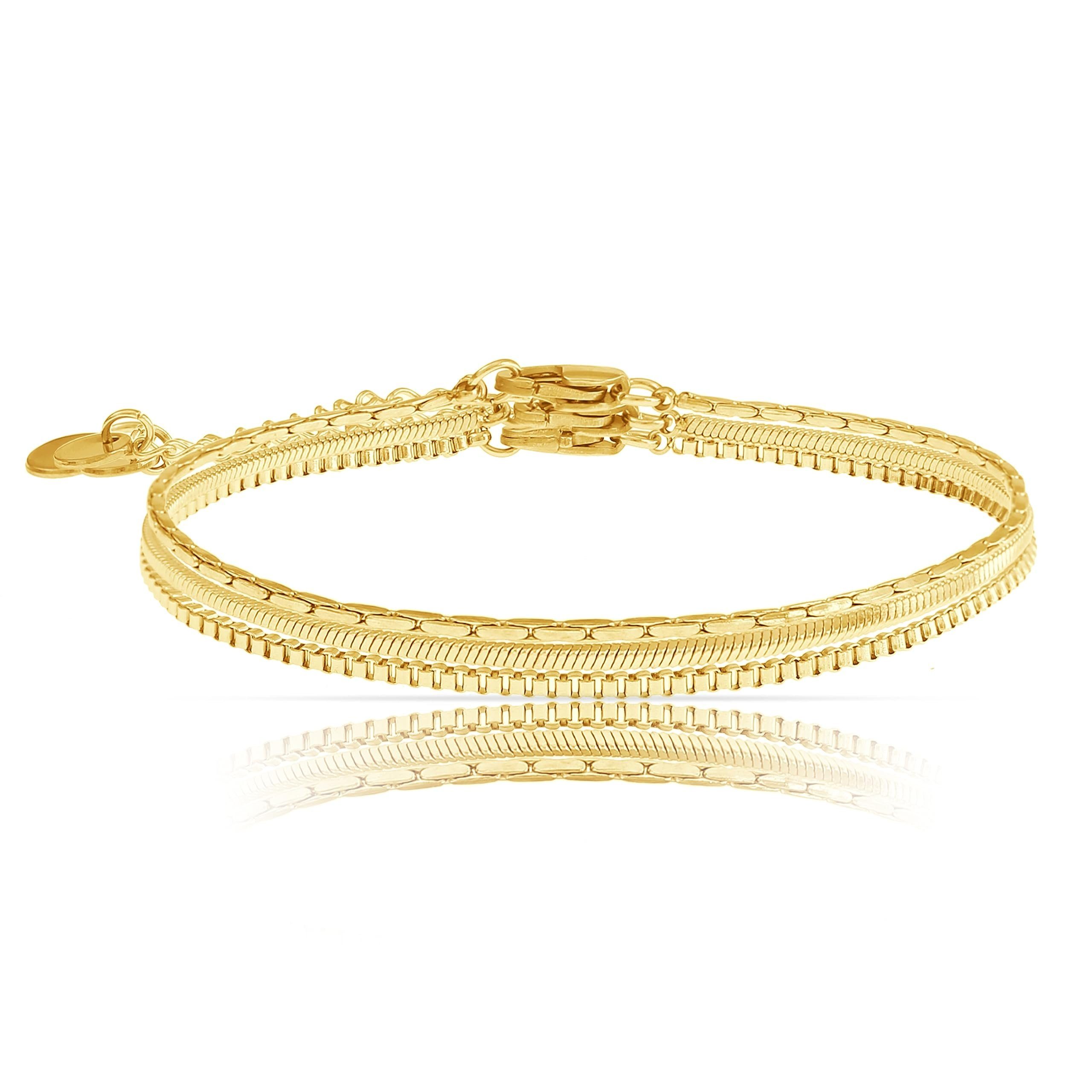 Made by Nami Edelstahlarmband Minimalistisch Damen Filigran, Cuban Link Cha günstig online kaufen