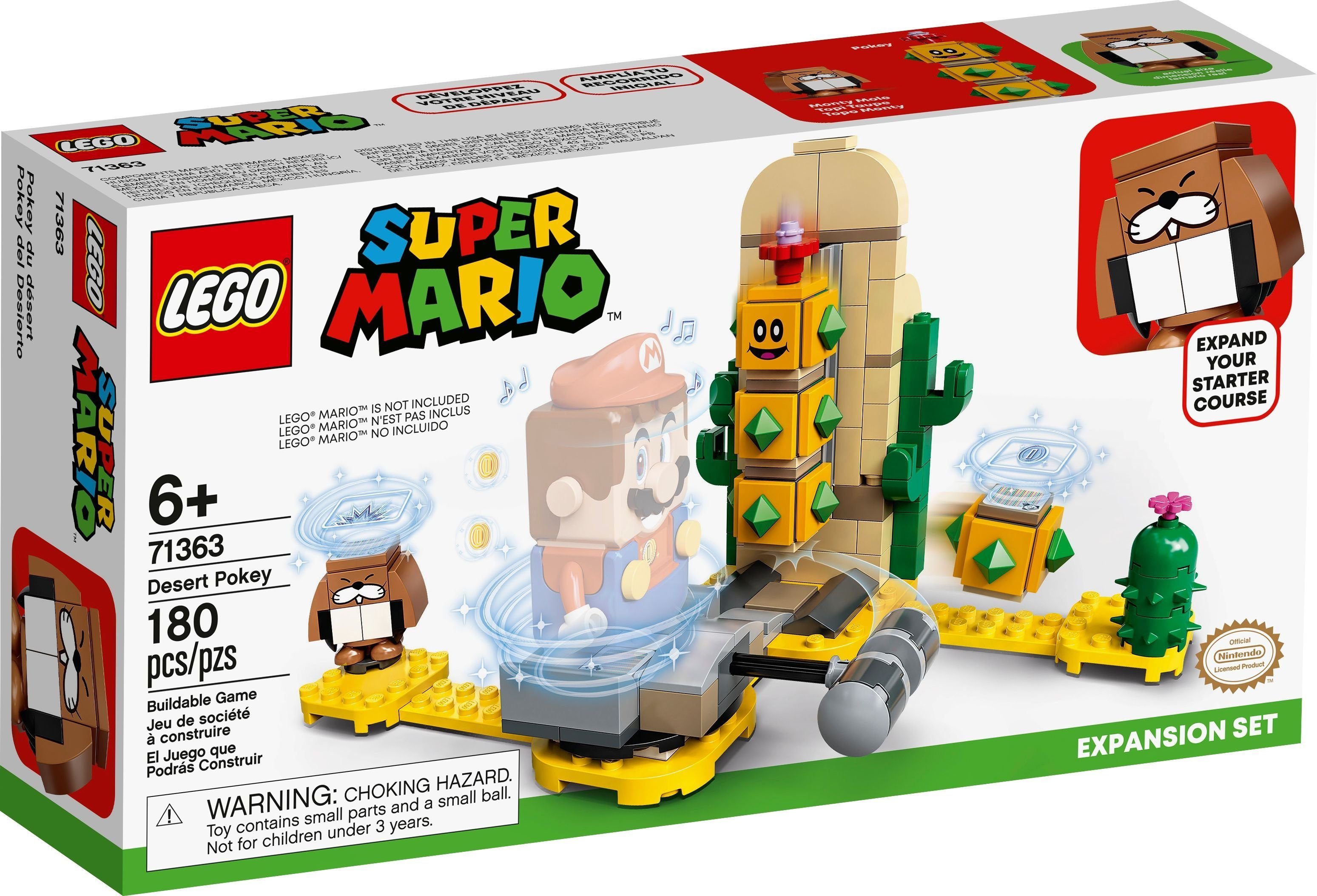 LEGO® Konstruktionsspielsteine LEGO® Super Mario™ - Wüsten-Pokey – Erweiterungsse, (Set, 180 St)