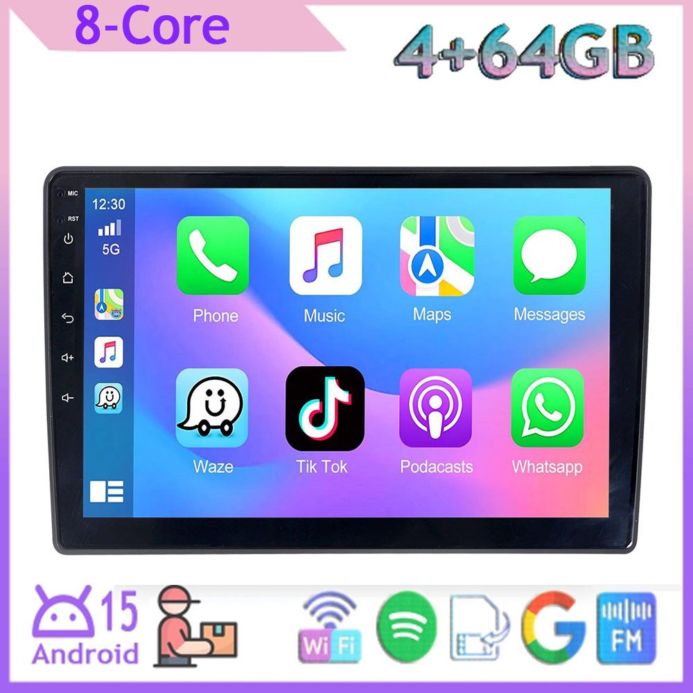 A-Sure WiFi FM Carplay 4+64GB Android 15 Für Citroen Berlingo II B9 2008-2017 Autoradio (Digitalradio (DAB), AM, 1280*800 IPS Screen/8-Core CPU, RDS, DSP, GPS, SWC, Navi, UI Theme, Siri, Mirrorlink, Google play, Netflix, Youtube, Calendar, TikTok)