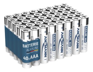 ANSMANN AG Batterien AAA Alkaline Größe LR03 - (40 Stück) Design kann abweichen Batterie