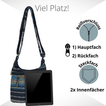 Sunsa Hobo Hobo Tasche, Vegane nachhaltige Umhängetasche Crossbody Crossover, Streifen Stil