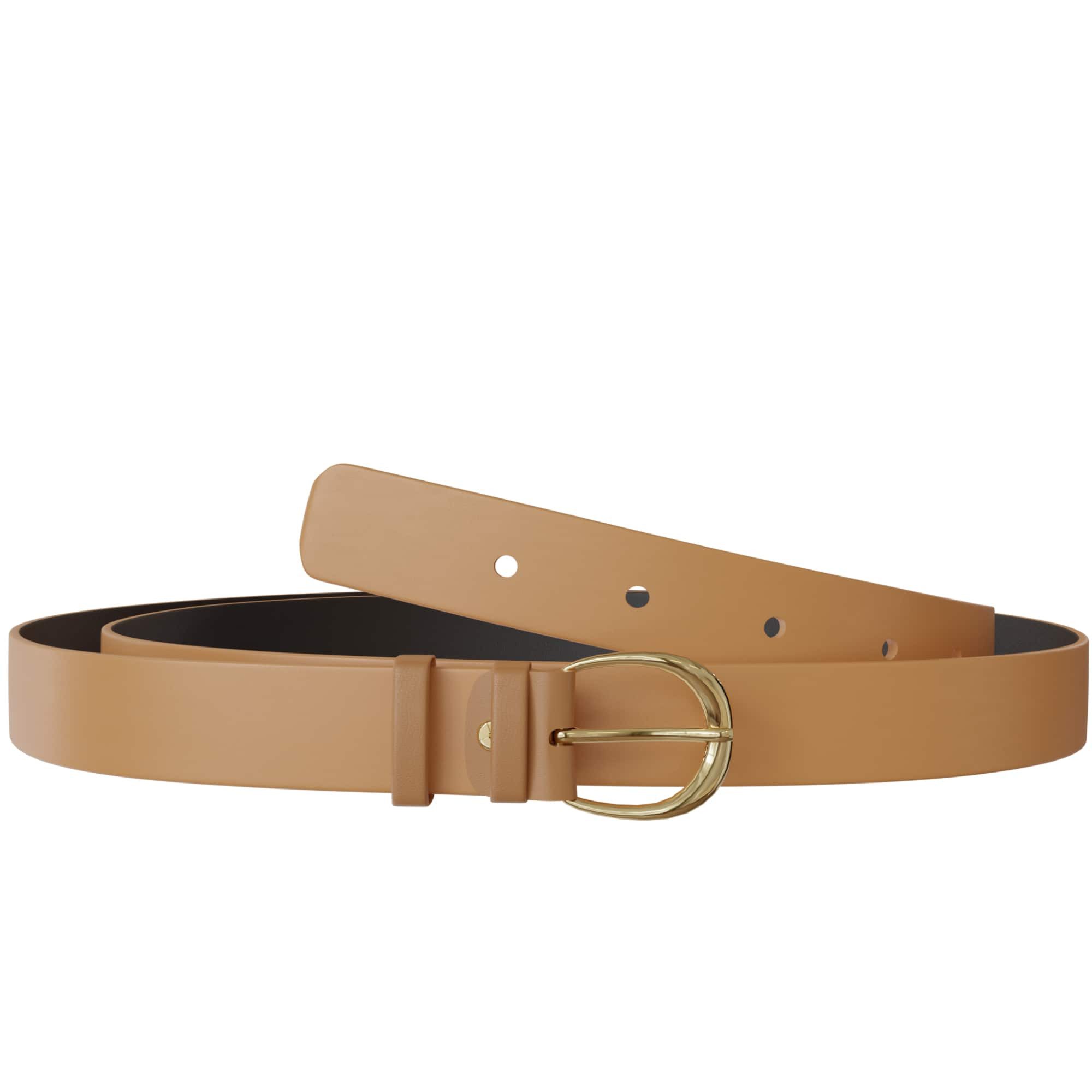 KMISSO Ledergürtel Damen Leder Gürtel mit goldener Schließe aus Polen 30646 günstig online kaufen