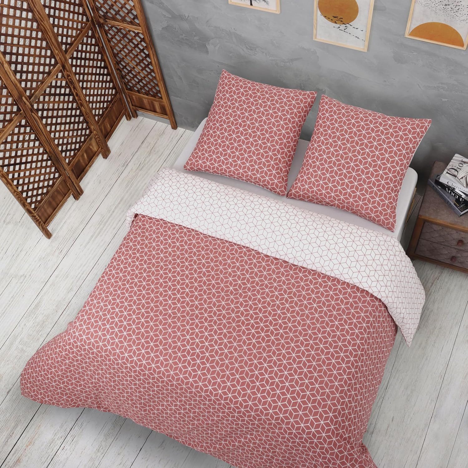 Vency Home Bettwäsche in Gr. 135x200, 155x220 cm oder 200x200, 3 teilig, 1x Bettbezug Reißverschluss + 1x Kissenbezug 80x80 Umschlagverschluss