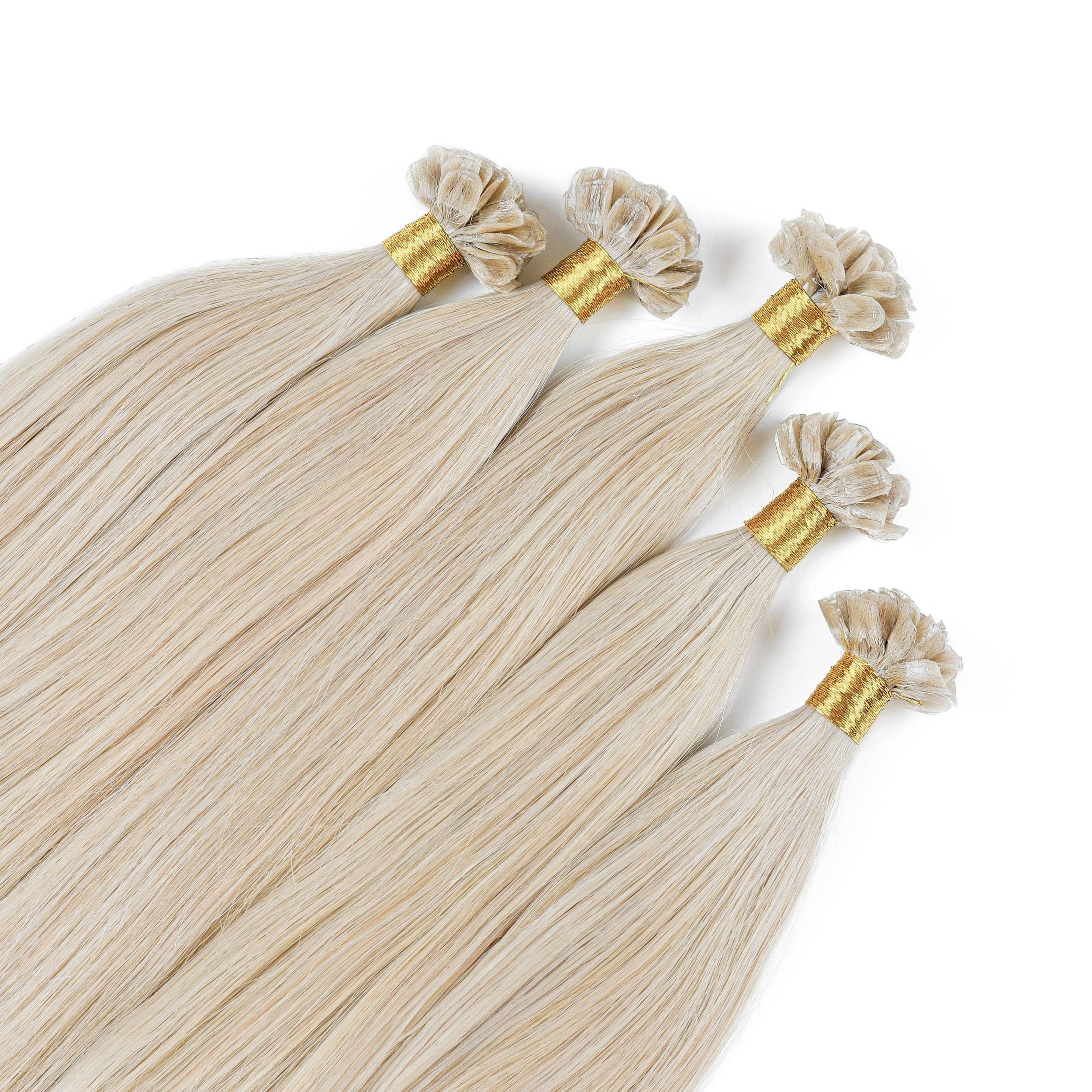 hair2heart Echthaar-Extension Premium Remy Bonding Extensions #10/1 Hell-Lichtblond Asch 60cm