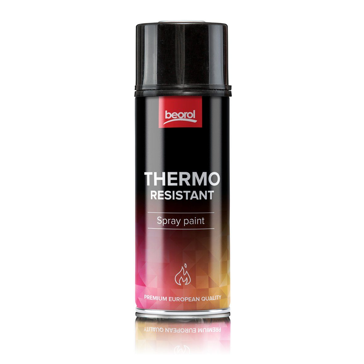 BigDean Sprühlack Thermolack Schwarz, matt - Ofenlack Auspufflack 400ml Lack Spray
