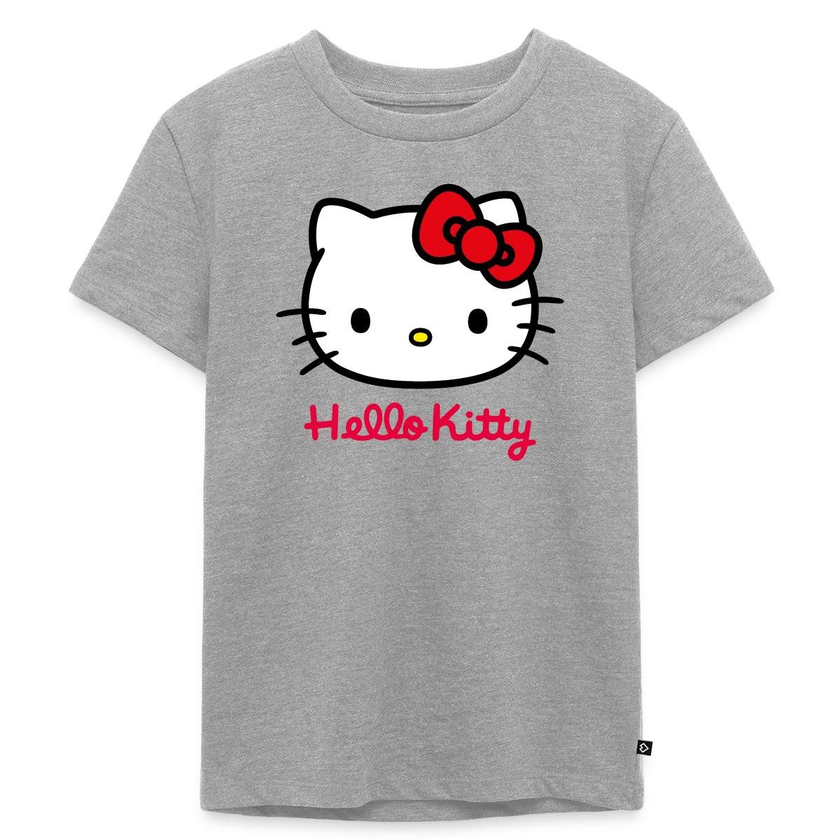T-Shirt Hello Kitty Klassisch Mit Schriftzug Kinder Premium T-Shirt