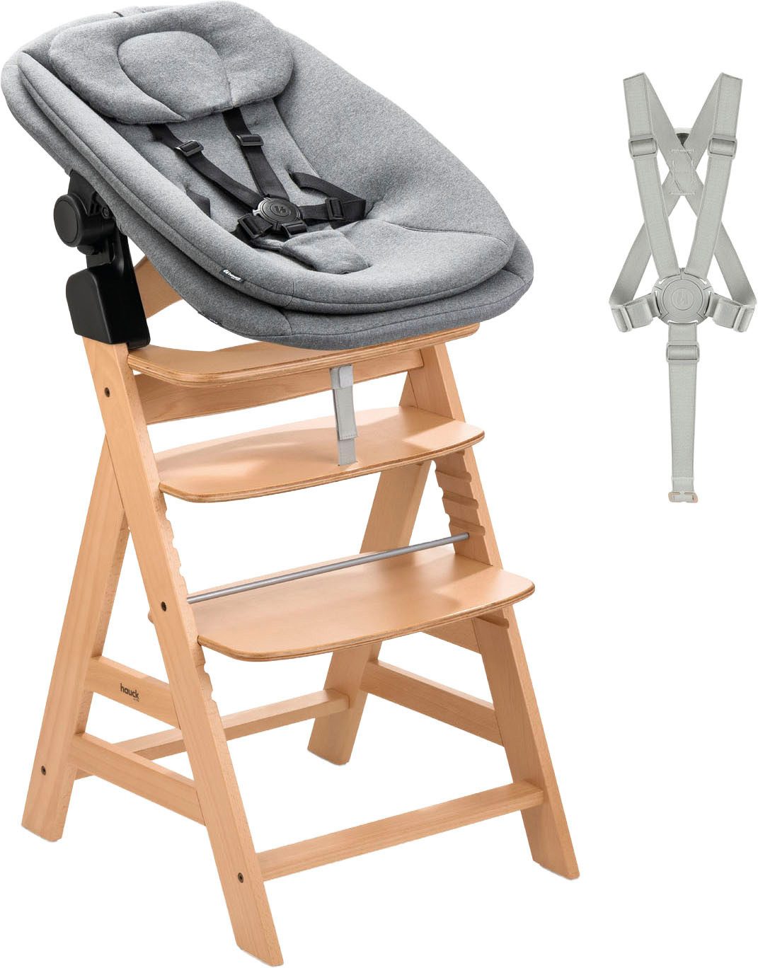 Hauck Hochstuhl Hochstuhl Alpha+ Pro, mit Newborn-Aufsatz, dieses Produkt besteht aus FSC®-zertifiziertem Material
