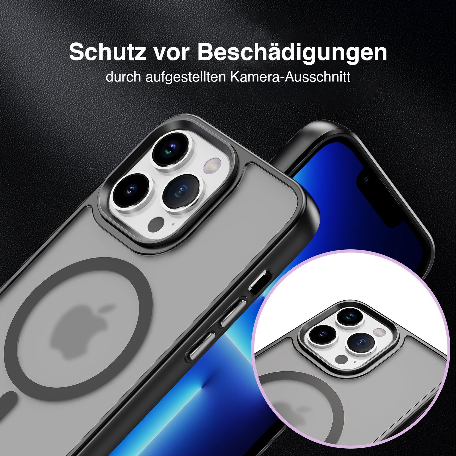 Tec-Expert Handyhülle Magnet Hülle für Apple iPhone 13 Pro 6.1 Zoll, 6.1, kompatibel zu Magsafe magnetisches Laden