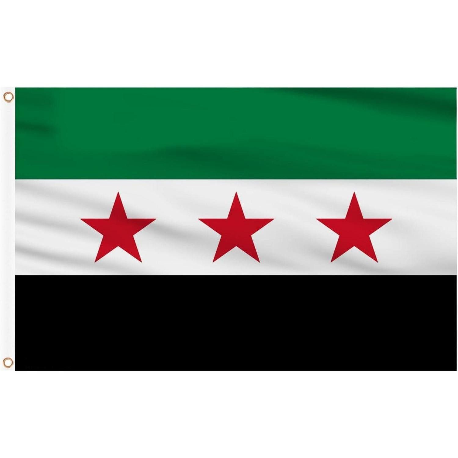 LuxusKollektion Flagge Flagge Syria 150x90cm 2Stück 2 Stück Freie Syrische Armee Flagge