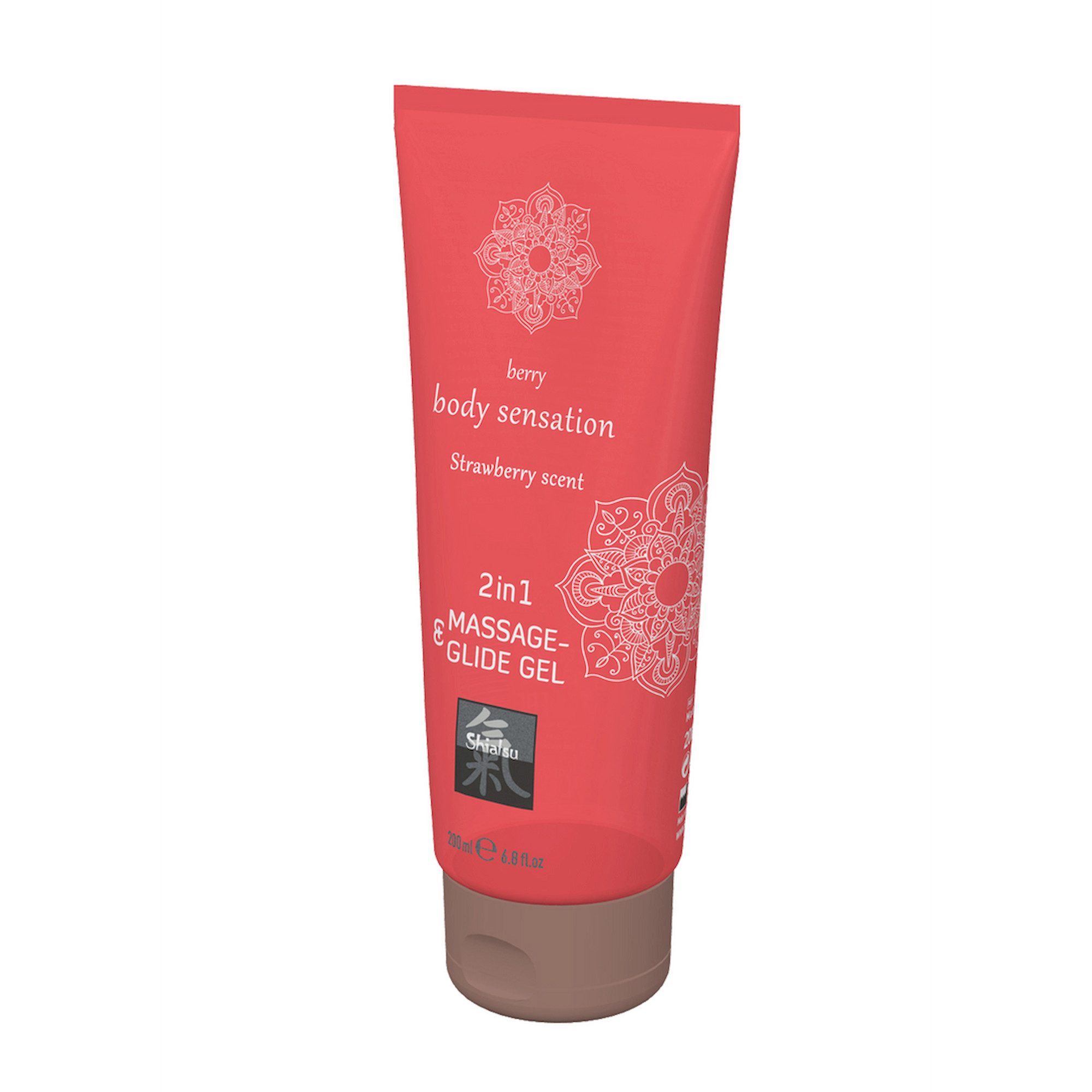 Shiatsu Gleitgel 2 in 1 Massage und Glide Gel - Erdbeere - 7 fl oz / 200 ml