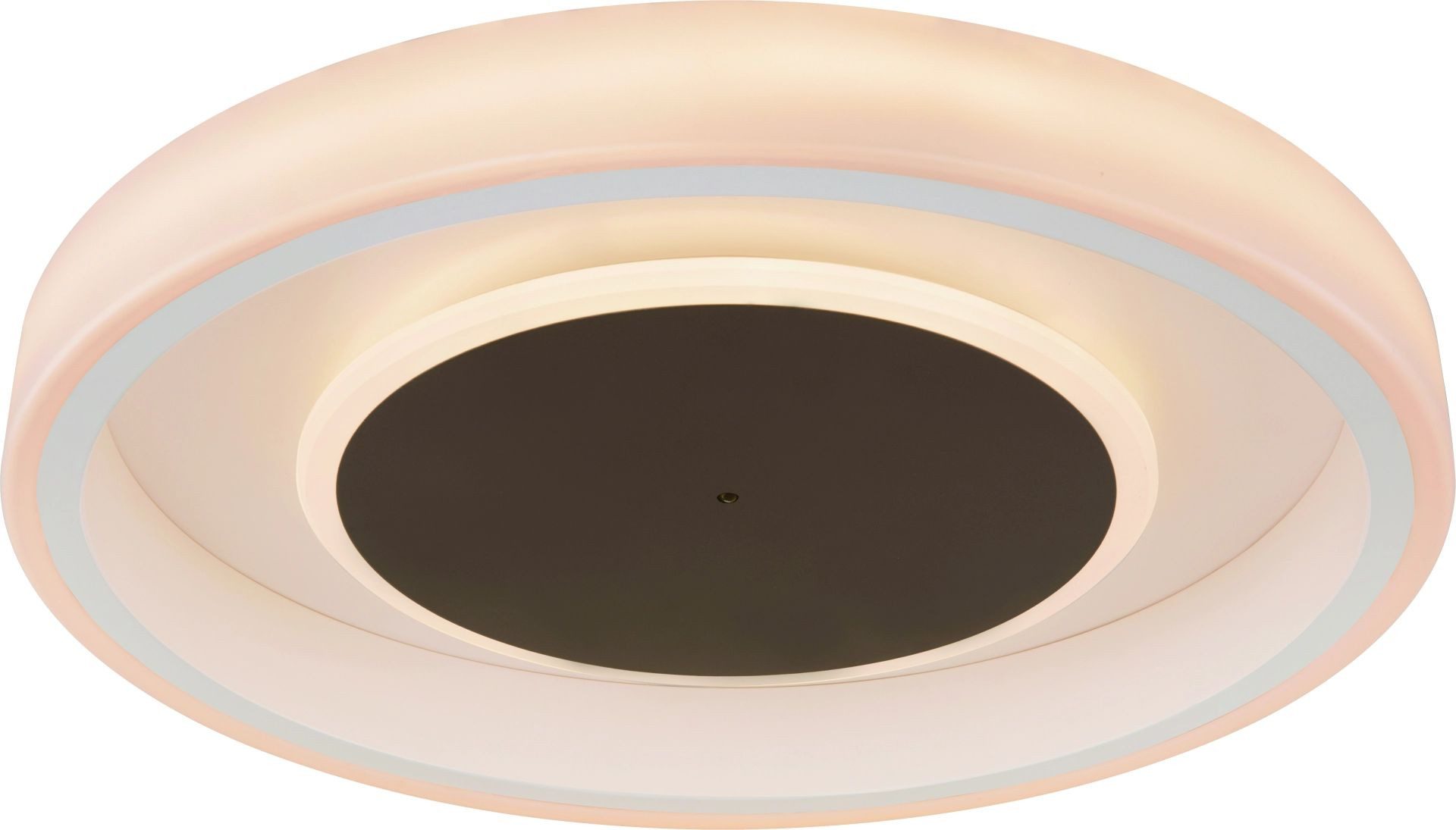 GLOBO LIGHTING LED Deckenleuchte GOFFI, Dimmfunktion, Fernbedienung, Infrarot inkl., Memoryfunktion, Nachtlichtfunktion, mehrere Helligkeitsstufen, LED fest integriert, warmweiß - kaltweiß, Deckenlampe, rund, Durchmesser 50cm, Wohnzimmer, Schlafzimmer