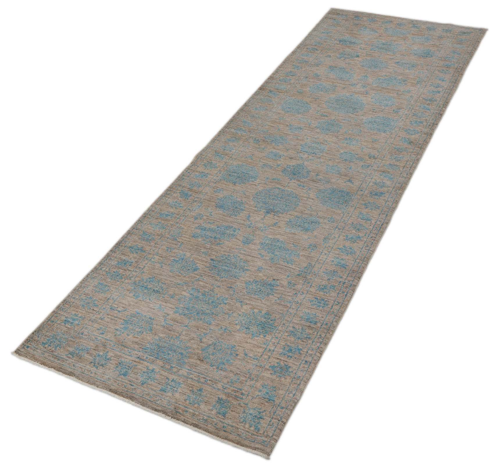 CABBEL Orientteppich 244x78 cm Farahan Beige Schurwolle Handgeknüpft Klassisch Unikat, Läufer, Höhe: 7 mm, 100% Schurwolle – weich, pflegeleicht, solide Knüpfdichte