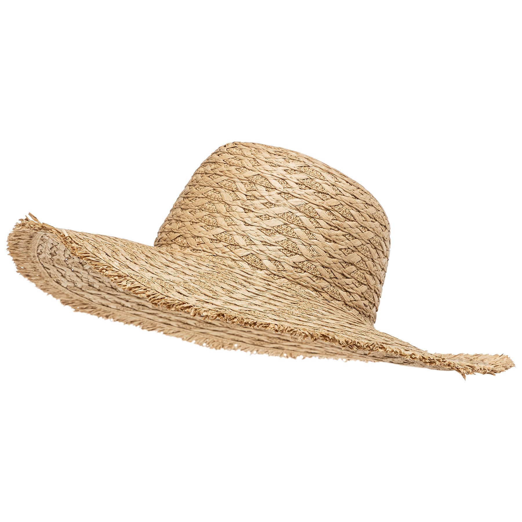 Caspar Strohhut HT022 großer Damen Sommerhut Sonnenhut mit breiter Krempe – Bild 3 von 5
