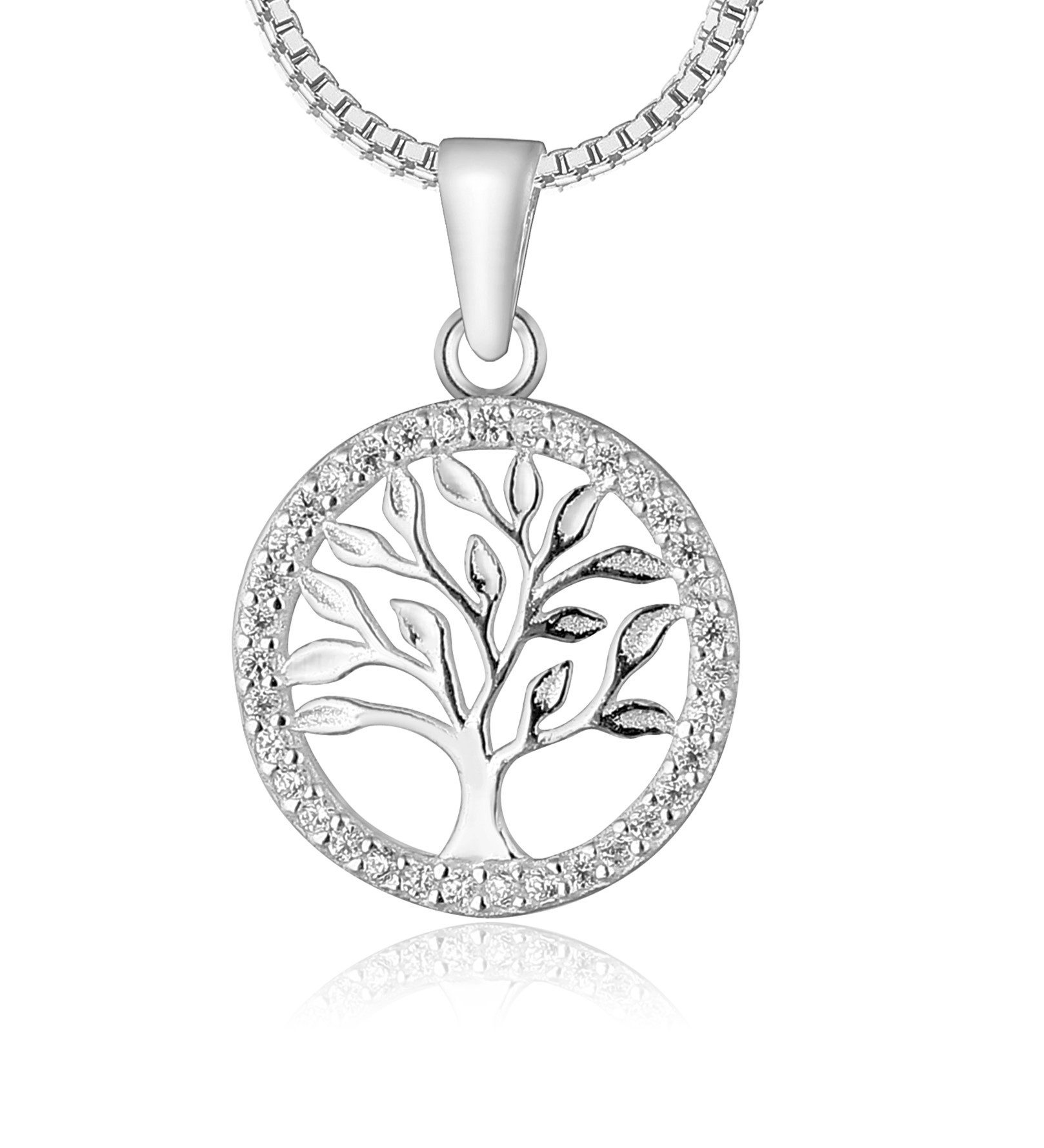 NAHLE Kette mit Anhänger Silberkette Lebensbaum Kette (inkl. Schmuckbox), 9 günstig online kaufen
