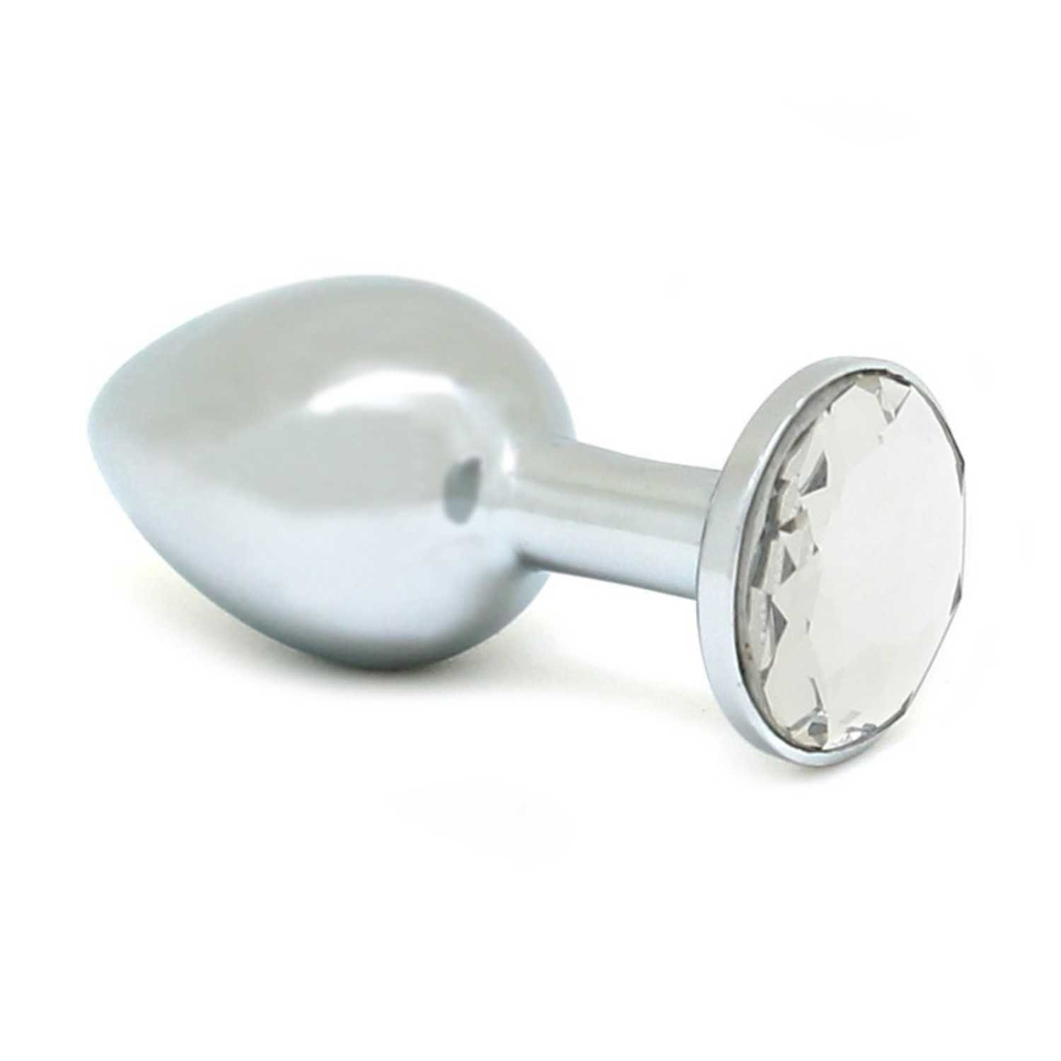 Rimba Toys Analplug Rimba Buttplug XS 2,4 cm silber weiß
