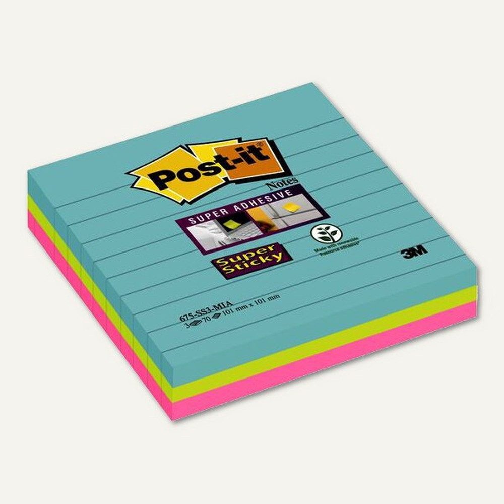 Post-it® Haftnotizen Post-it® Super Sticky Miami