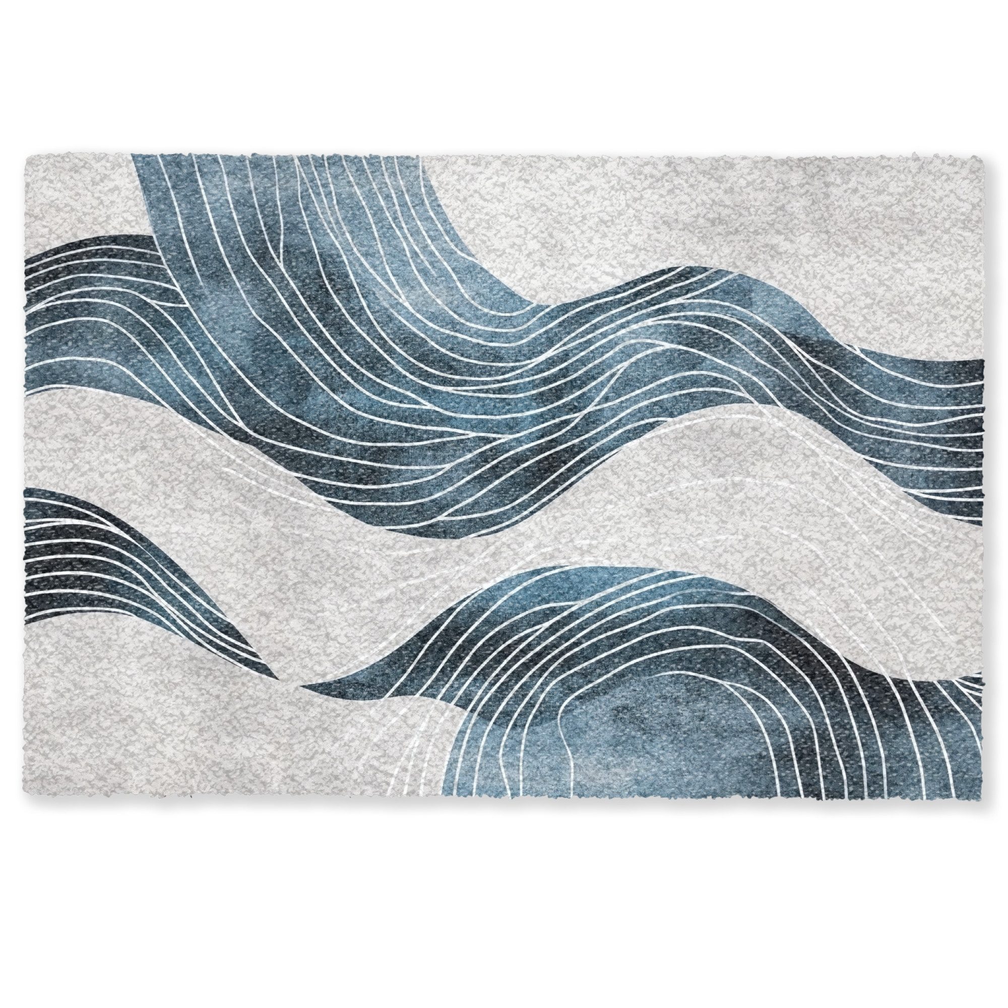 MuchoWow Fußmatte Linien - Wellen - günstig online kaufen