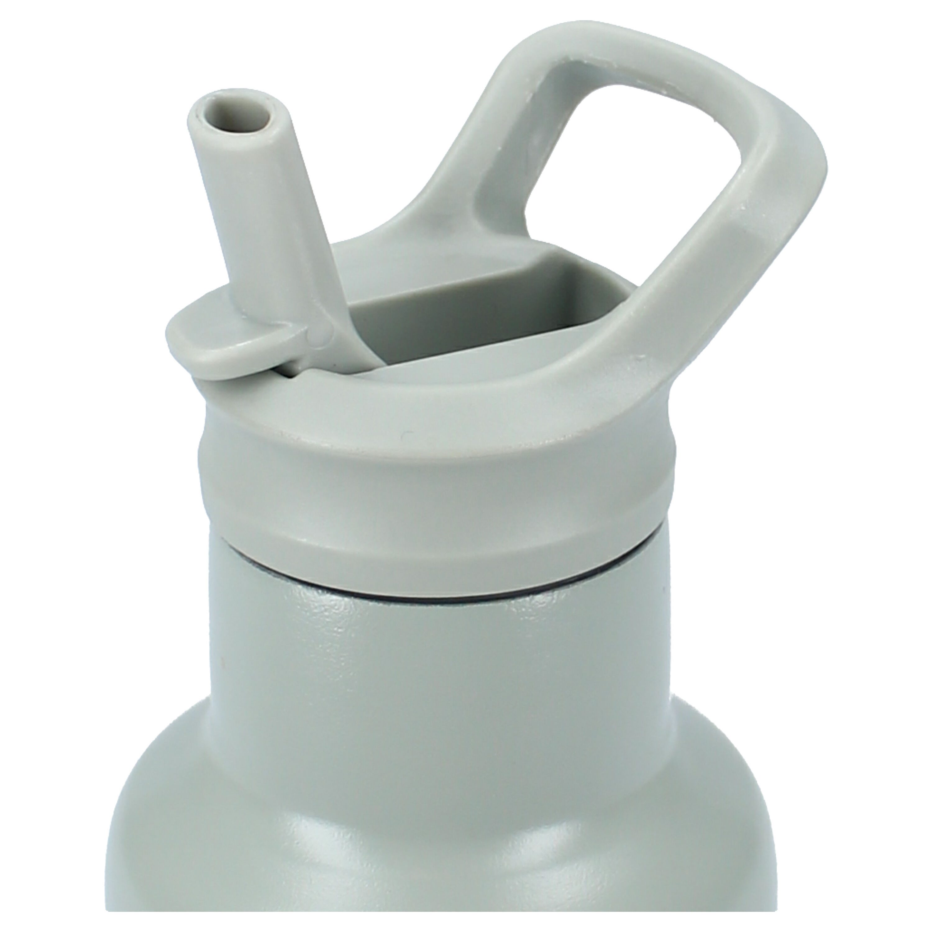 Kidzroom Trinkflasche Wasserflasche 350 ml für Kinder aus Edelstahl mit Strohhalm, Edelstahl