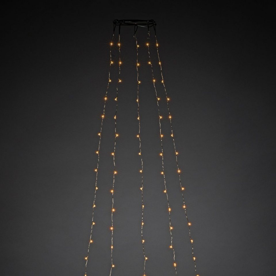 KONSTSMIDE LED-Baummantel, 240-flammig, Micro LED Lichterkette mit Ring Ø  11, 5 Stränge à 48 Dioden