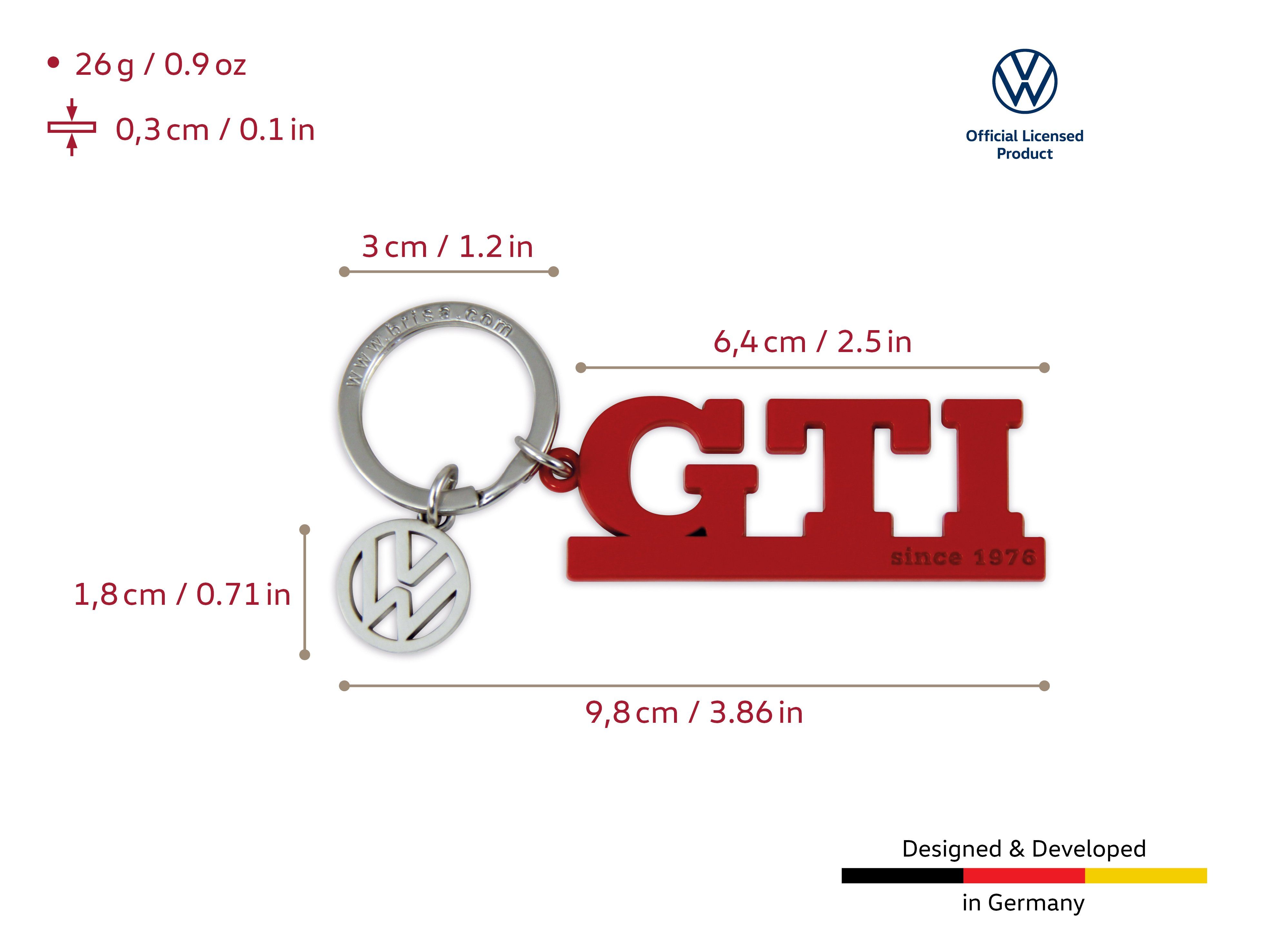 BRISA GTI Schlüsselbund, by Volkswagen Design Metall im Schlüsselanhänger VW Collection roten Keyholder