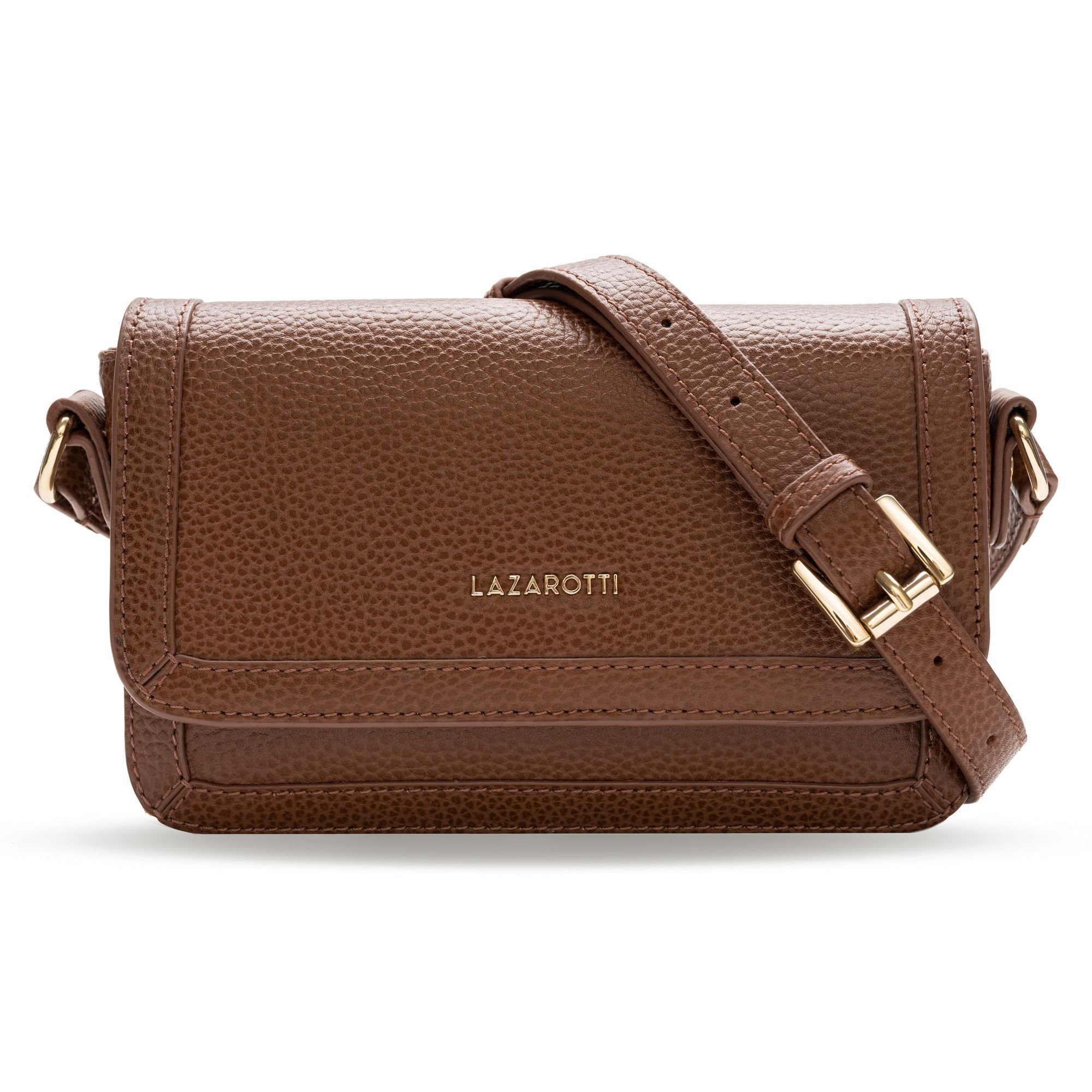 Bologna Lazarotti Umhängetasche Leder brown Leather,