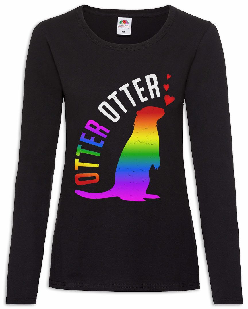 Langarmshirt Otter Otter Damen Langarmshirt Gay Lesbian Trans Queer LGBTQ Wildlife