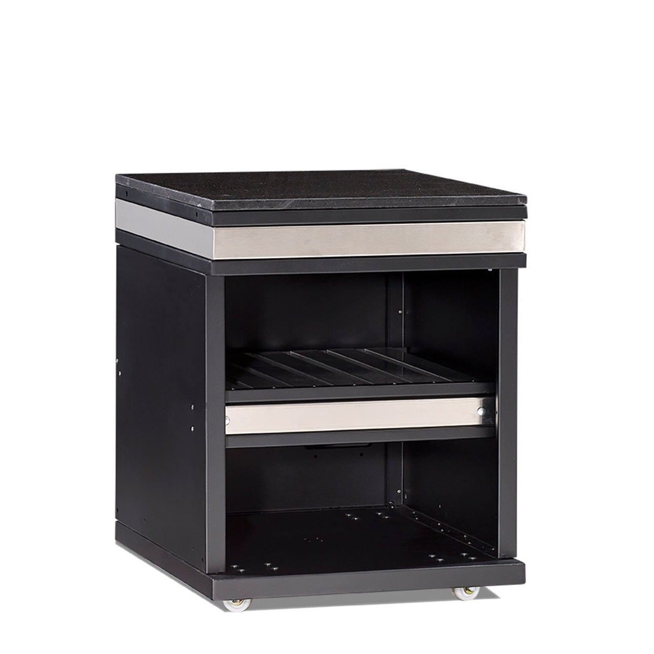 Xlmoebel Outdoor-Küche Edelstahl Außenküchenmodul in Schwarz von XLMOEBEL, Made in Europa