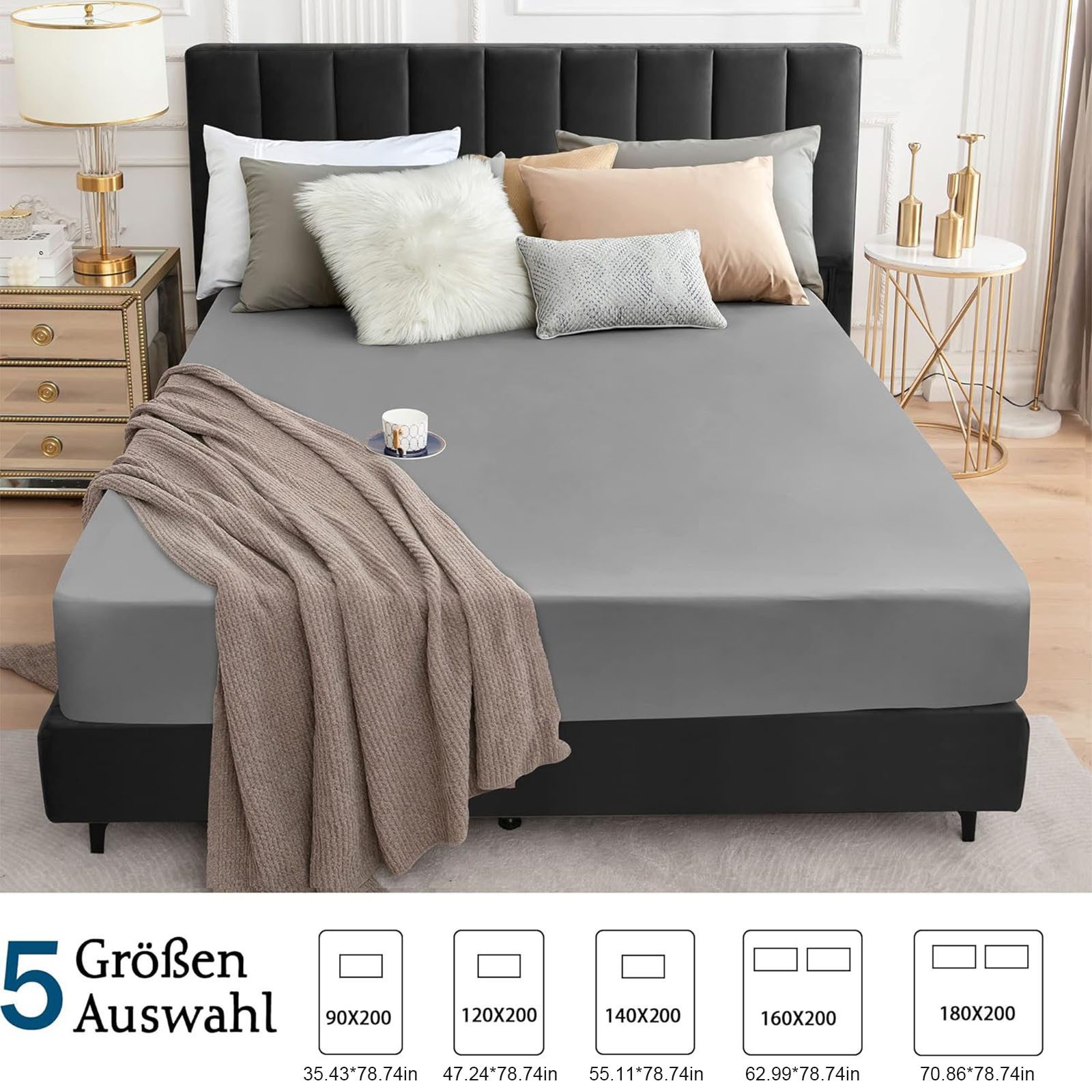 Matratzenauflage Baumwolle Atmungsaktive Matratzenschoner Matratzenauflage günstig online kaufen