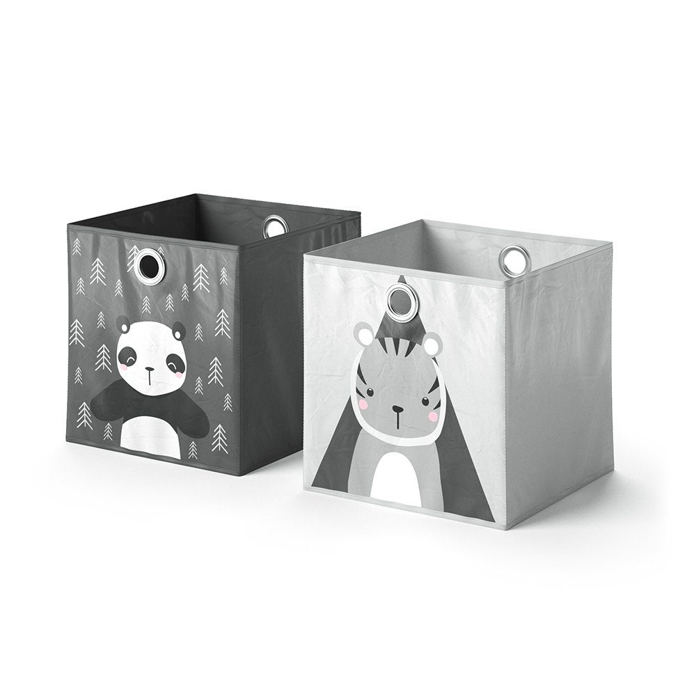 Faltbox, Grau, 30 x 30 cm 2er Set