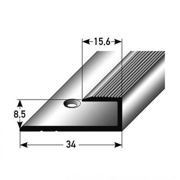 PROVISTON Abschlussprofil Aluminium, 15.6 x 8.5 x 2700 mm, Bronze Hell, Abschlussprofil