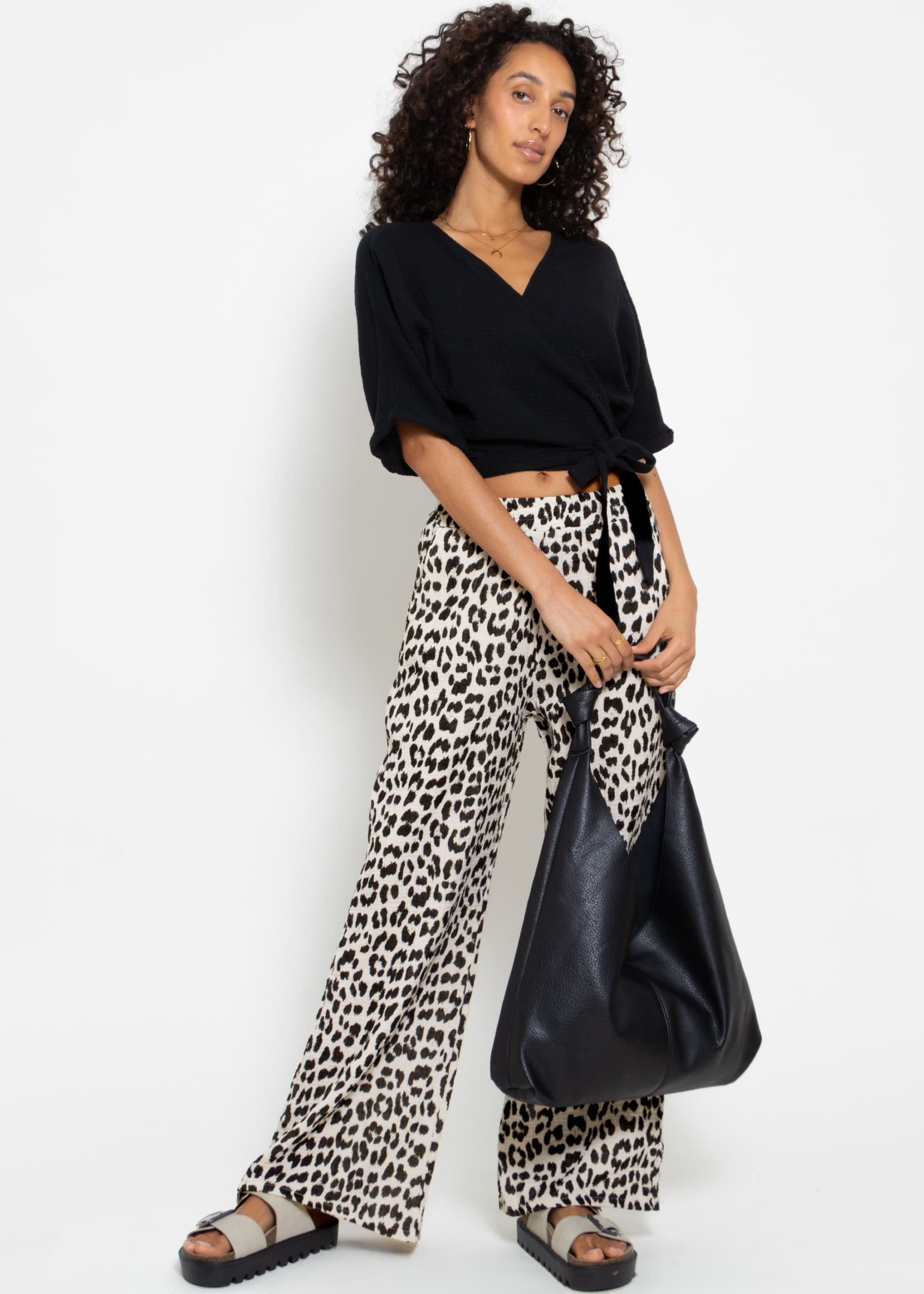 SASSYCLASSY Stoffhose Musselin Sommer Hose Damen günstig online kaufen