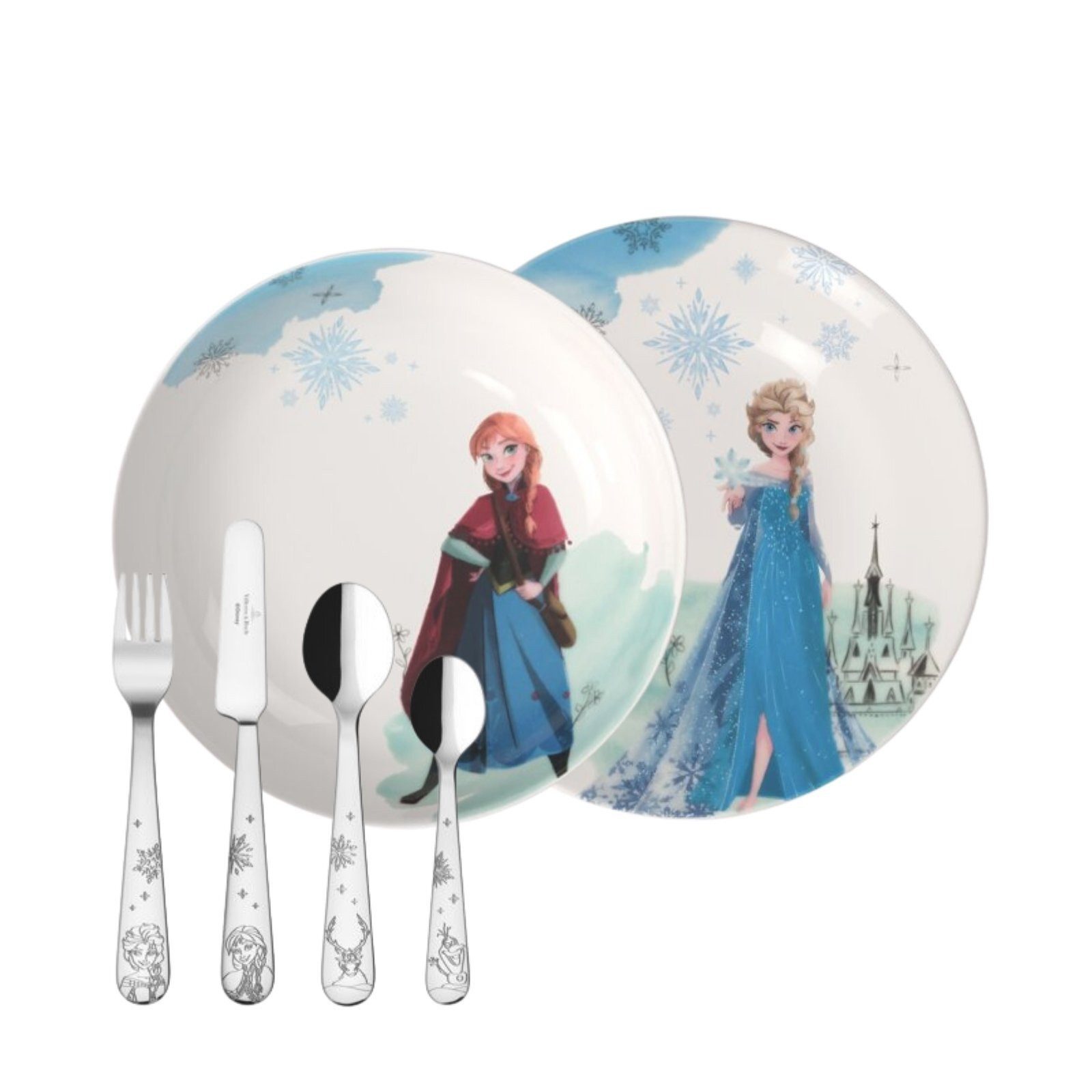 Villeroy & Boch Kindergeschirr-Set Disney Frozen Ess-Set 6er Set (6-tlg), Porzellan