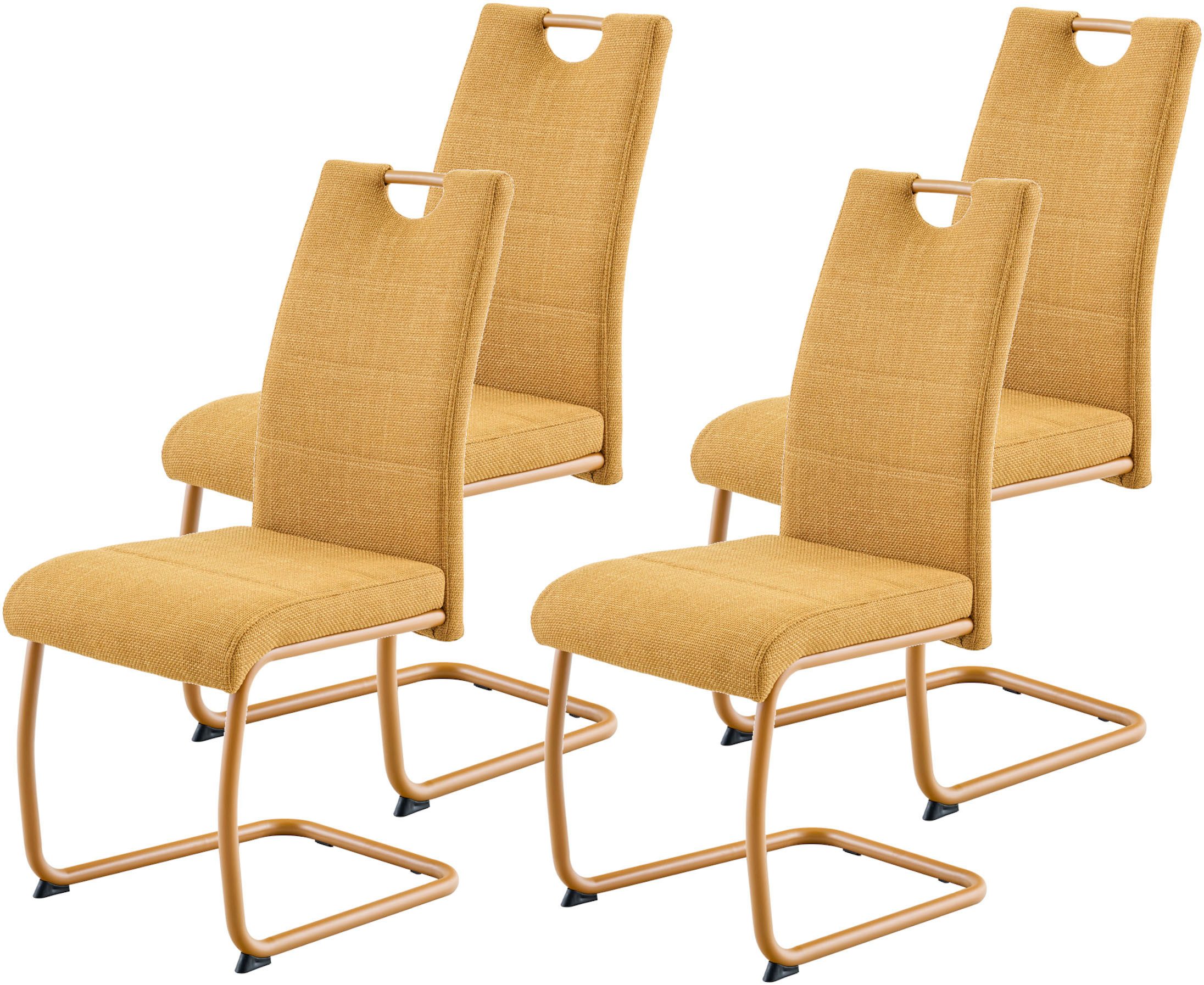 HELA Freischwinger FLORENZ (Set, 4 St), Rundrohrgestell Matching Colour, gepolstert, mit Griff