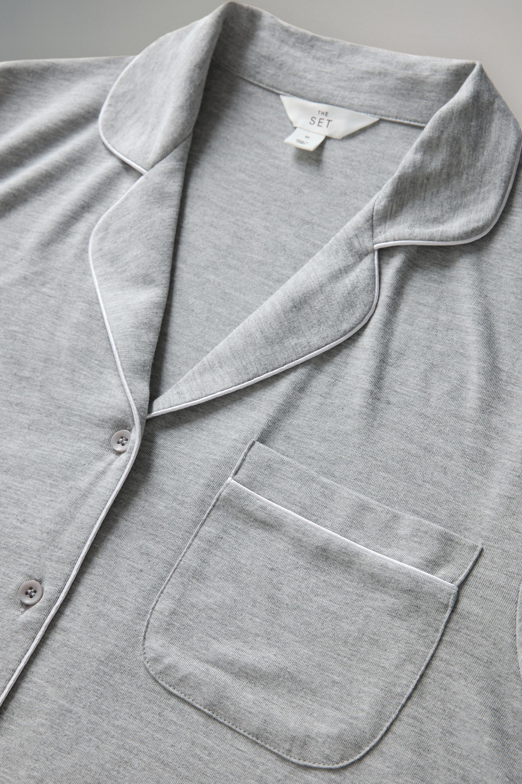 The Set Pyjama The Set geknöpfter, langer Schlafanzug, 2er-Pack (4 tlg) günstig online kaufen