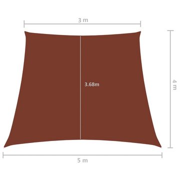 furnicato Sonnenschirm Sonnensegel Oxford-Gewebe Trapezförmig 3/5x4 m Terracotta