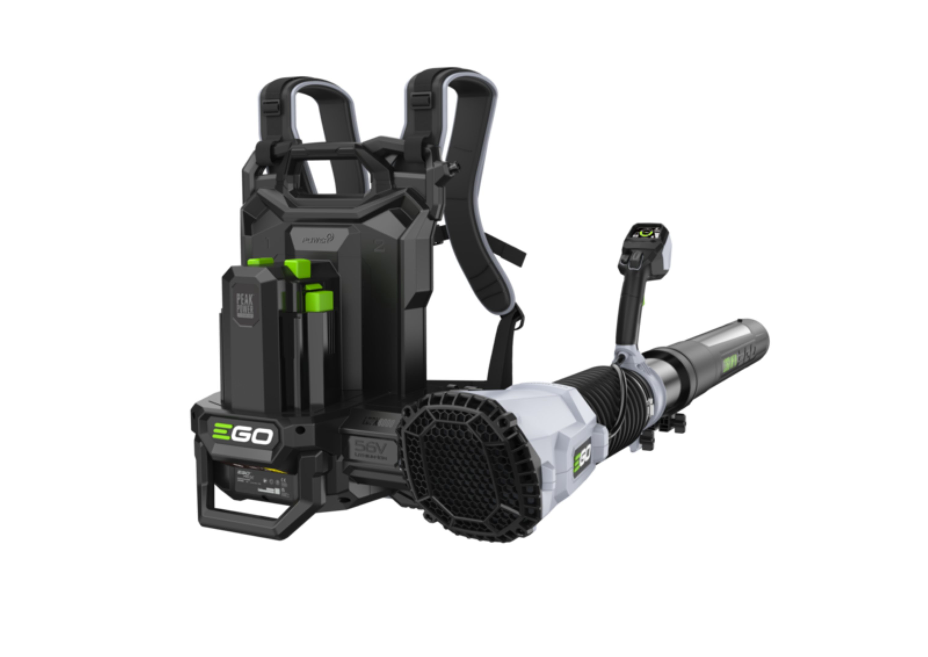 EGO Europe Akku-Laubbläser EGO Pro X Rückenlaubbläser 1360 m³/h LBPX8000, (2 St)