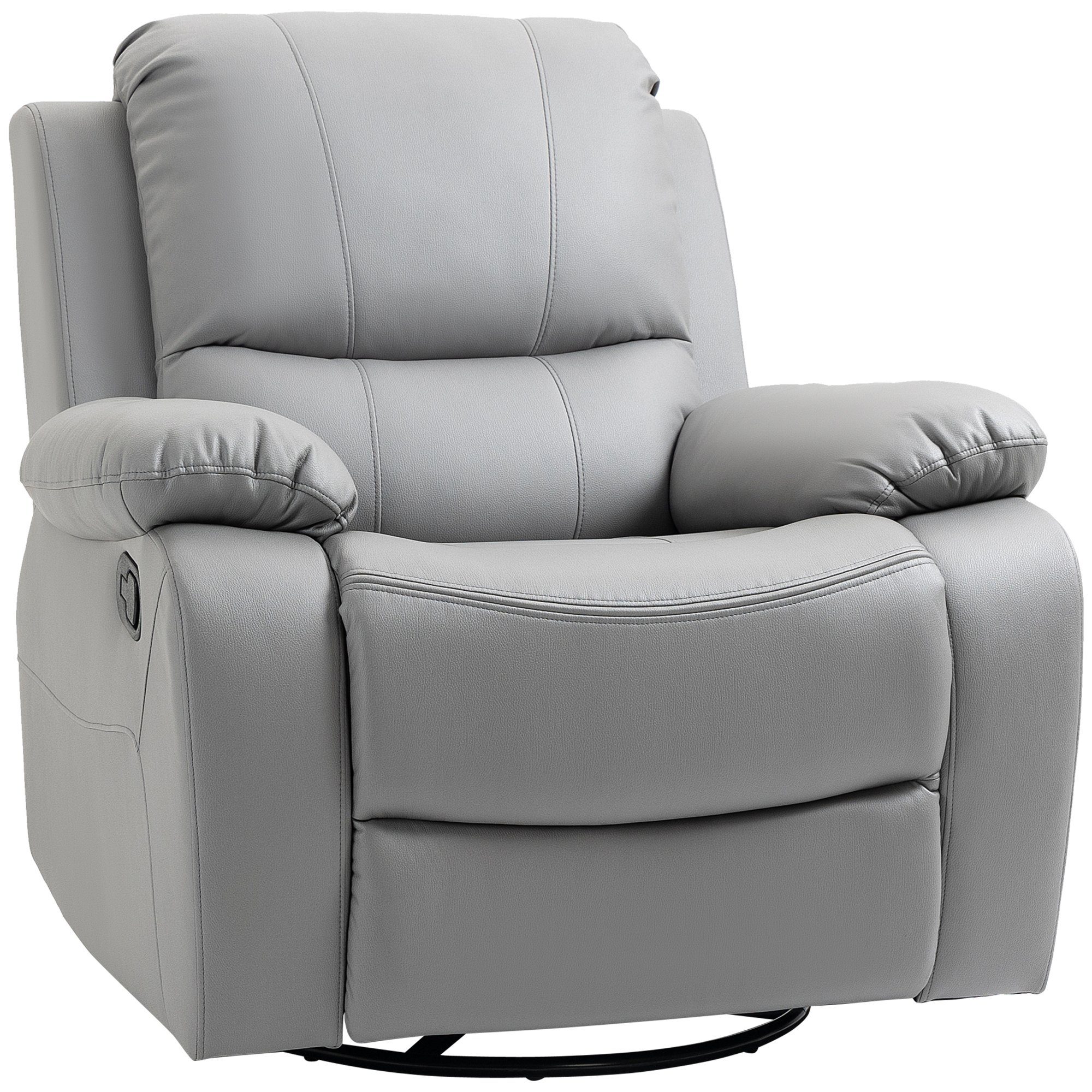 HOMCOM Relaxsessel neigbar, drehbar, Stahl, grau, günstig online kaufen