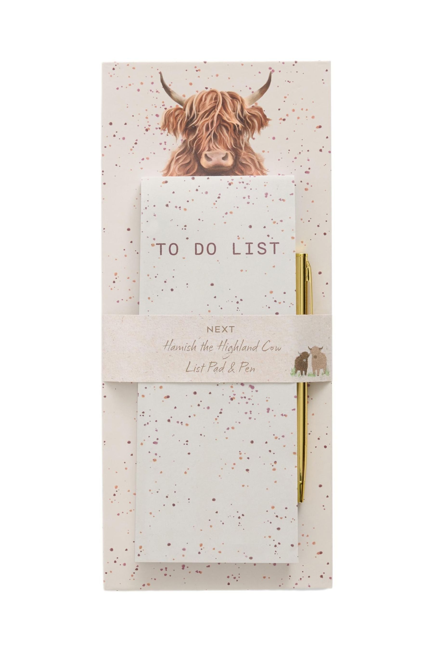 Next Notizblock Hochlandrind Hamish Notizblock mit Stift