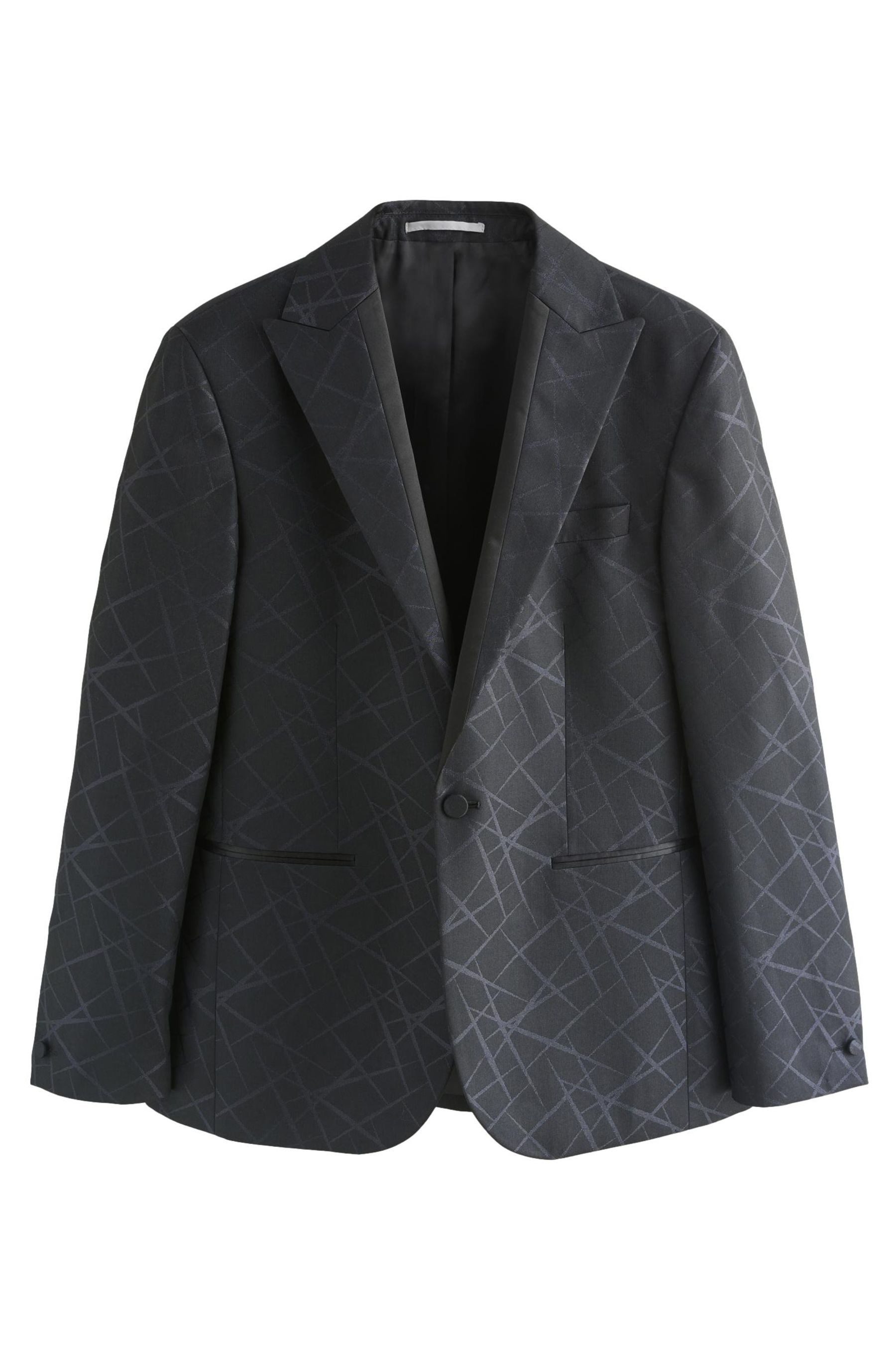 Next Sakko Slim Fit Smokinganzugsakko, Jacquard-Struktur (1-tlg)