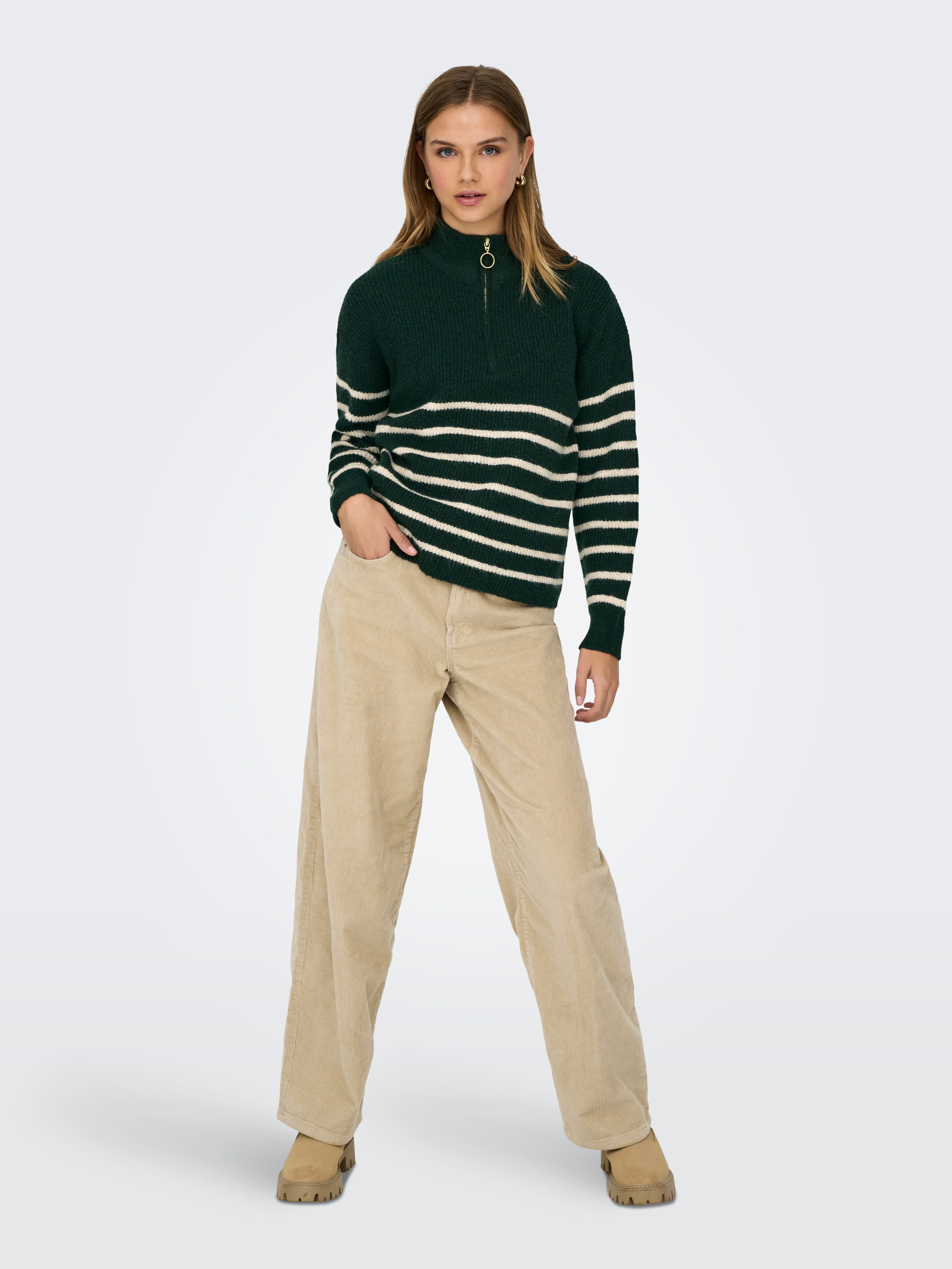 ONLY Strickpullover ONLTOKYO L/S ZIP PULLOVER KNT NOOS