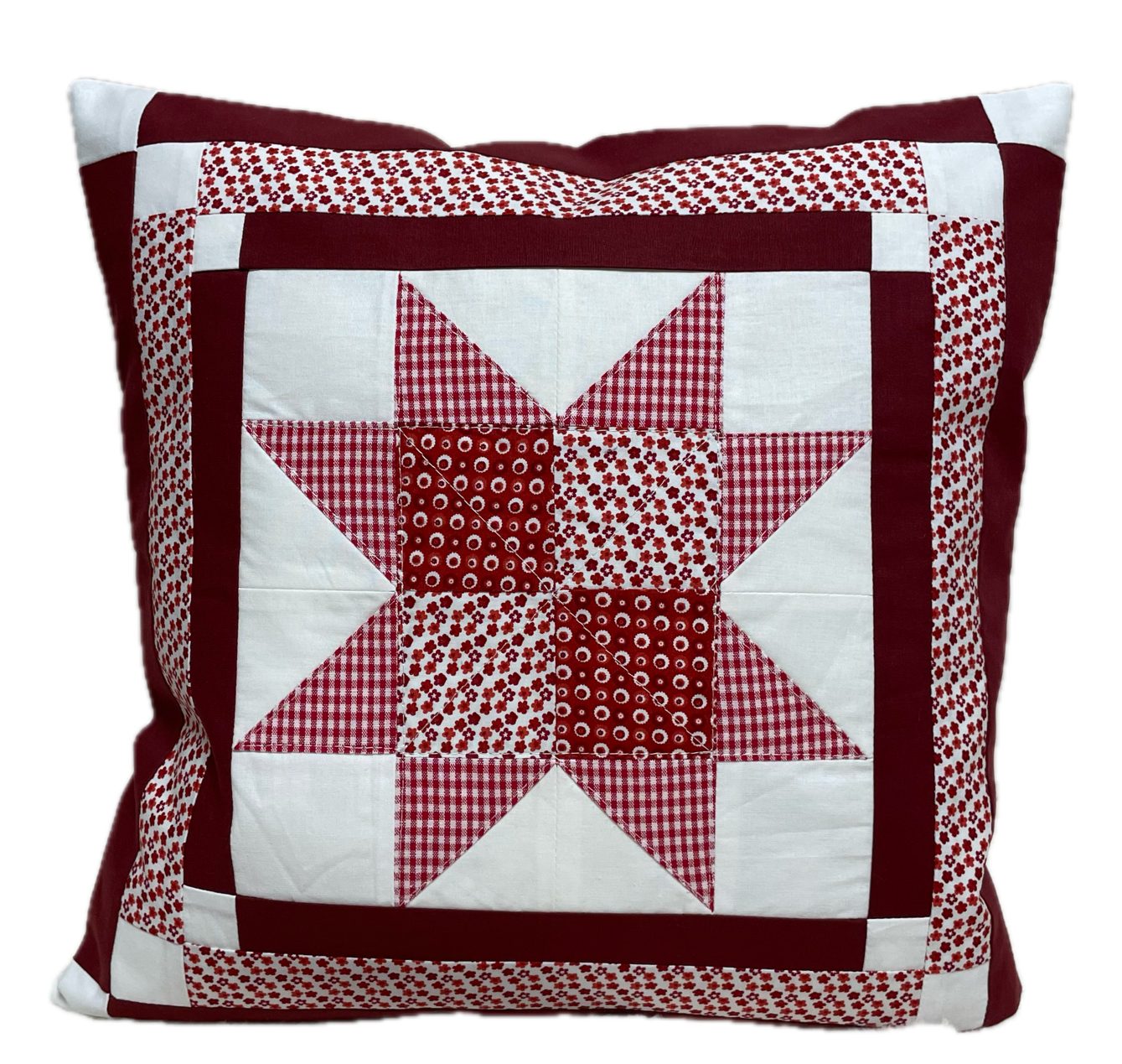 Ammerkind Dekokissen Patchwork Kissenbezug *Stern*, Kissenhülle ohne Füllung, 100% Handgefertigt in Deutschland