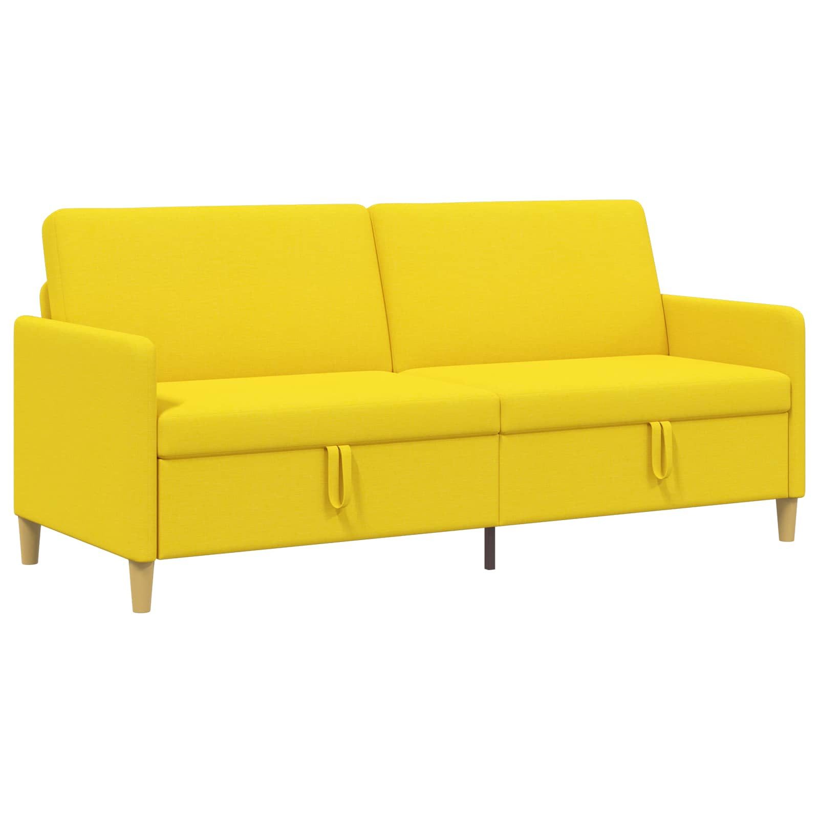 Sofa Sofa mit Stauraum Helles Gelb 192 x 78 x 87 cm Polyester