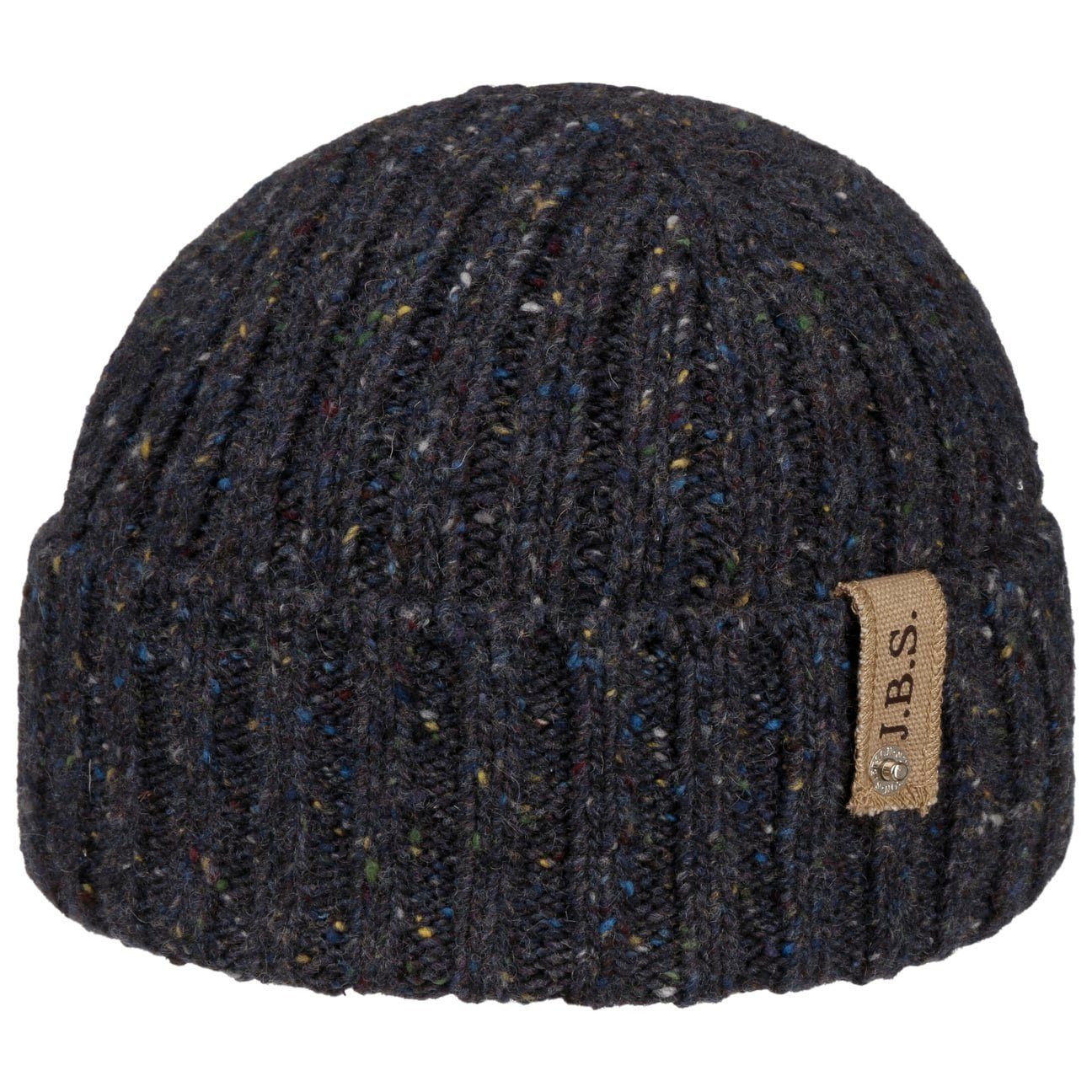 Stetson Beanie (1-St) Umschlagmütze mit Umschlag, Made in Italy dunkelblau